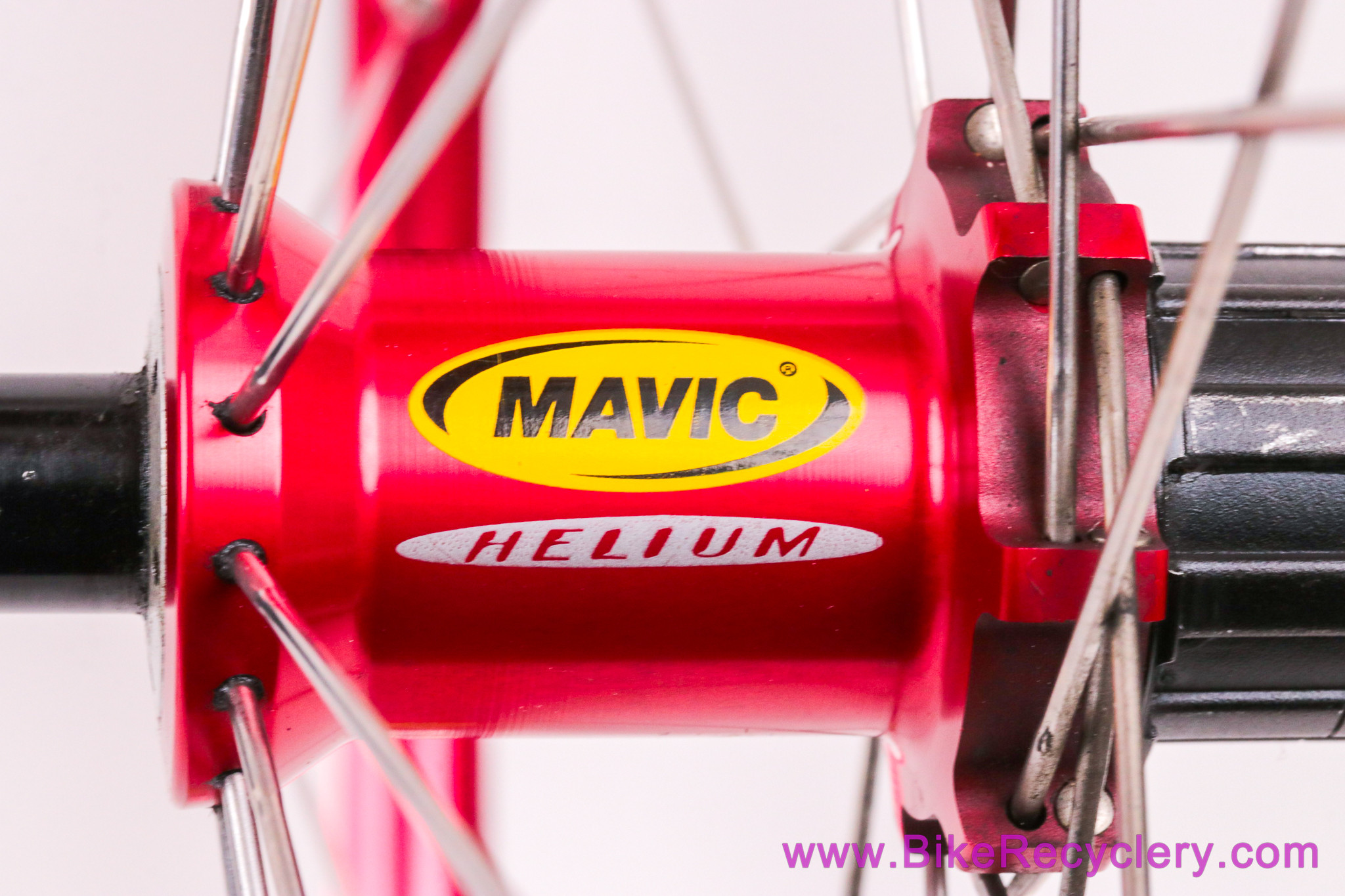 Mavic Helium SUP Tubular Wheelset: Red! 26/28H - Shimano 8/9/10s - Vintage 1990's