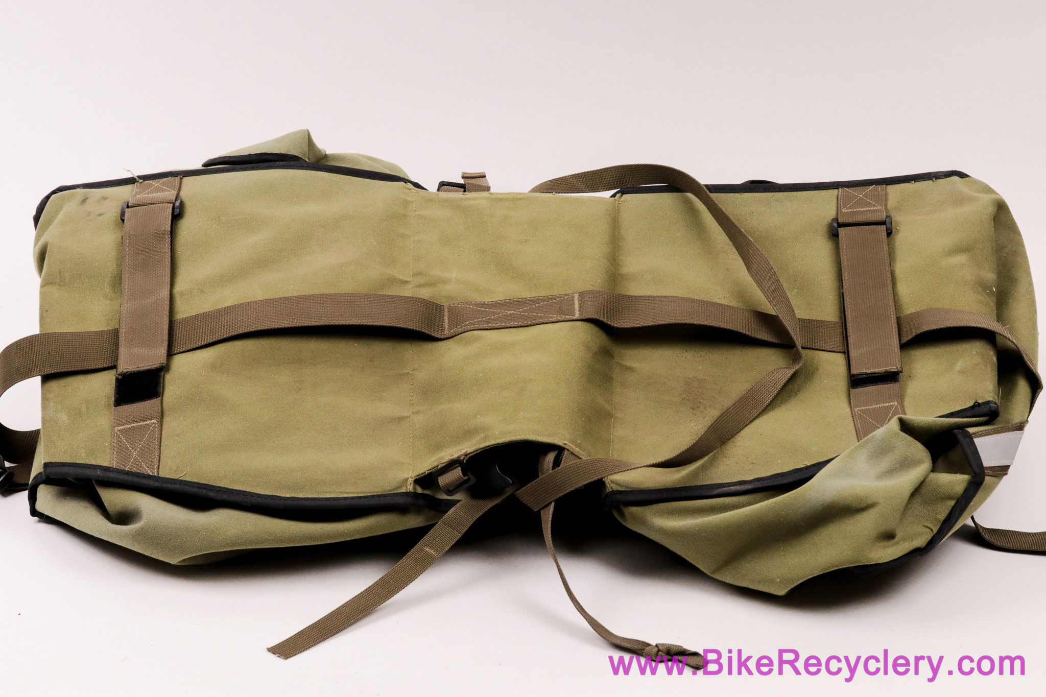Roswheel Pannier Set: 50 Liter - Green - Canvas