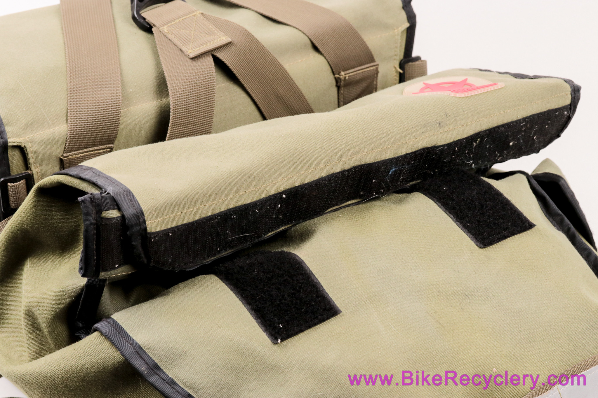 Roswheel Pannier Set: 50 Liter - Green - Canvas