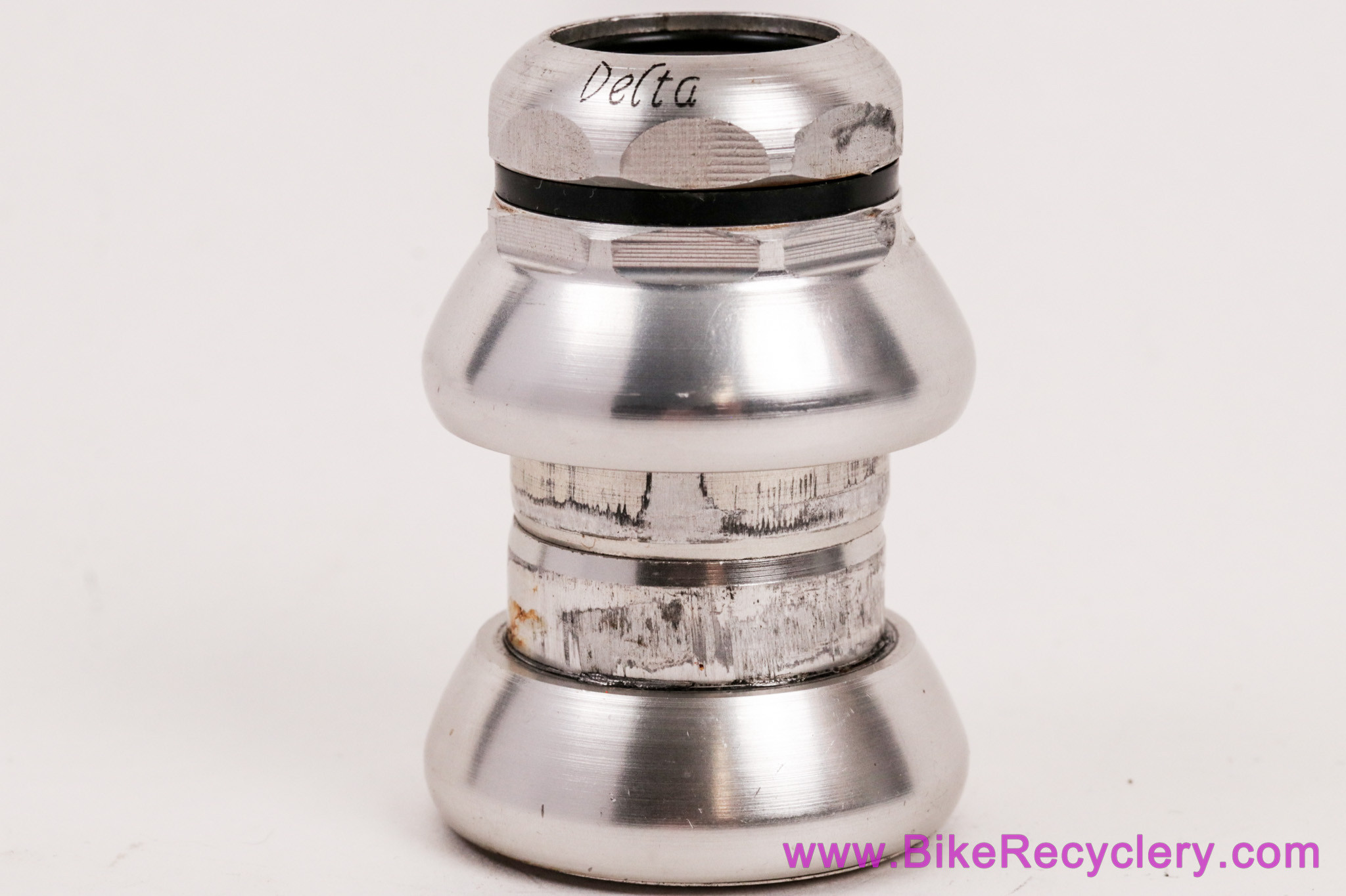 Stronglight Delta 1" Threaded Headset: FRENCH - Aero - Silver (Near Mint++)