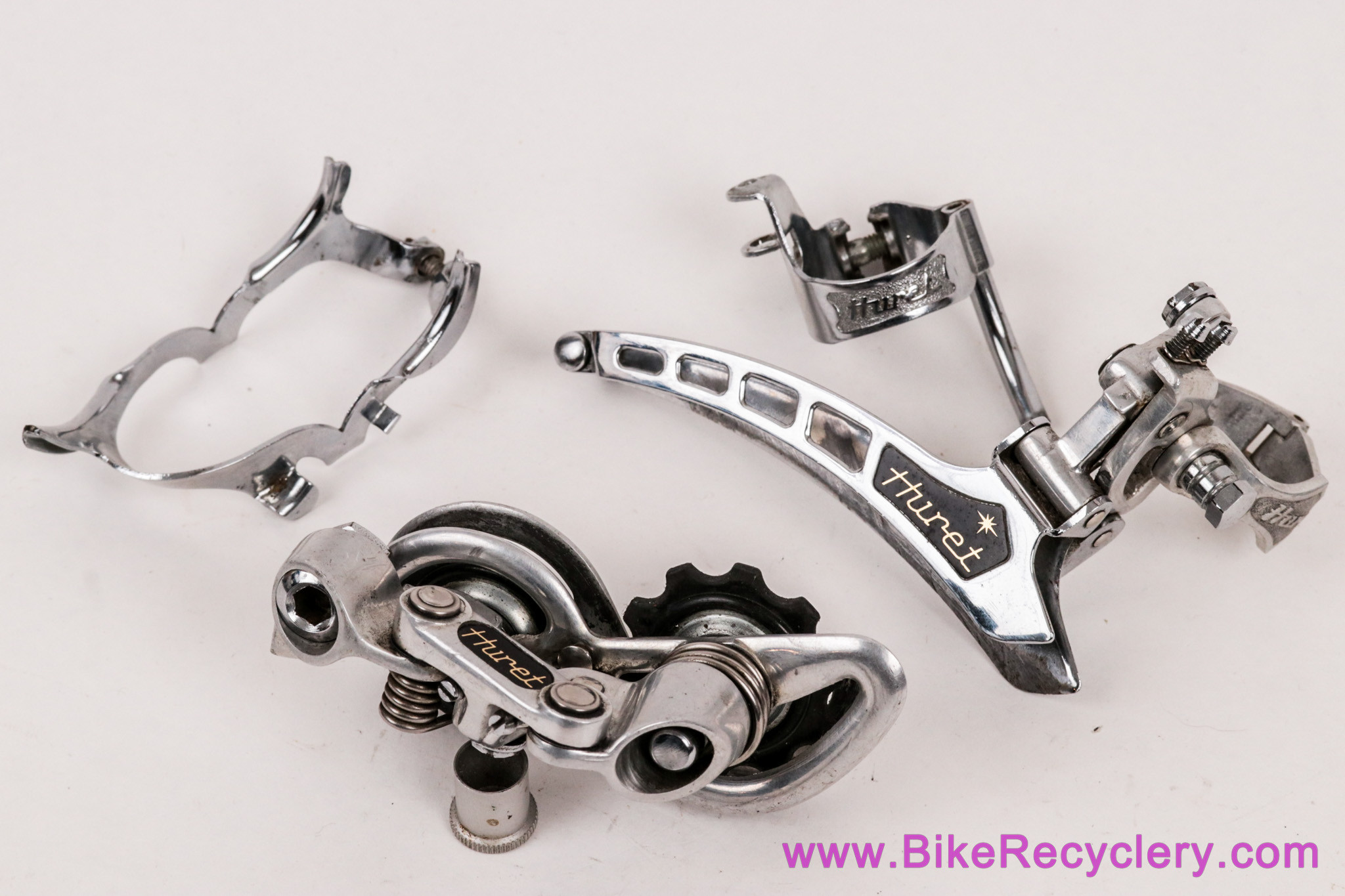 Huret Jubilee Group: Front & Rear Derailleurs + Cable Guides (Near Mint+)