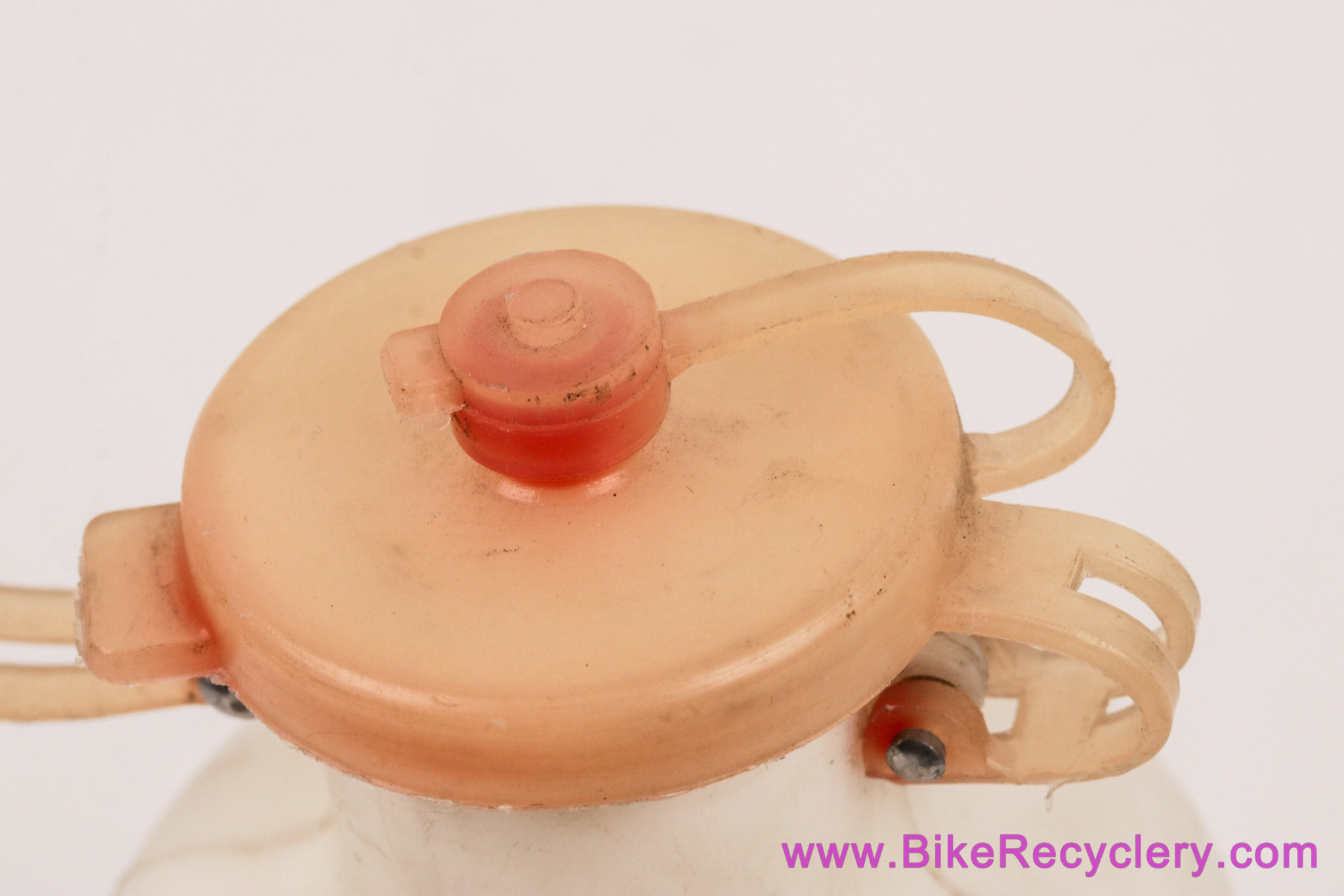 Vintage Schwinn Water Bottle: White/Red - 1970s 1980s - Unique Double Cap System