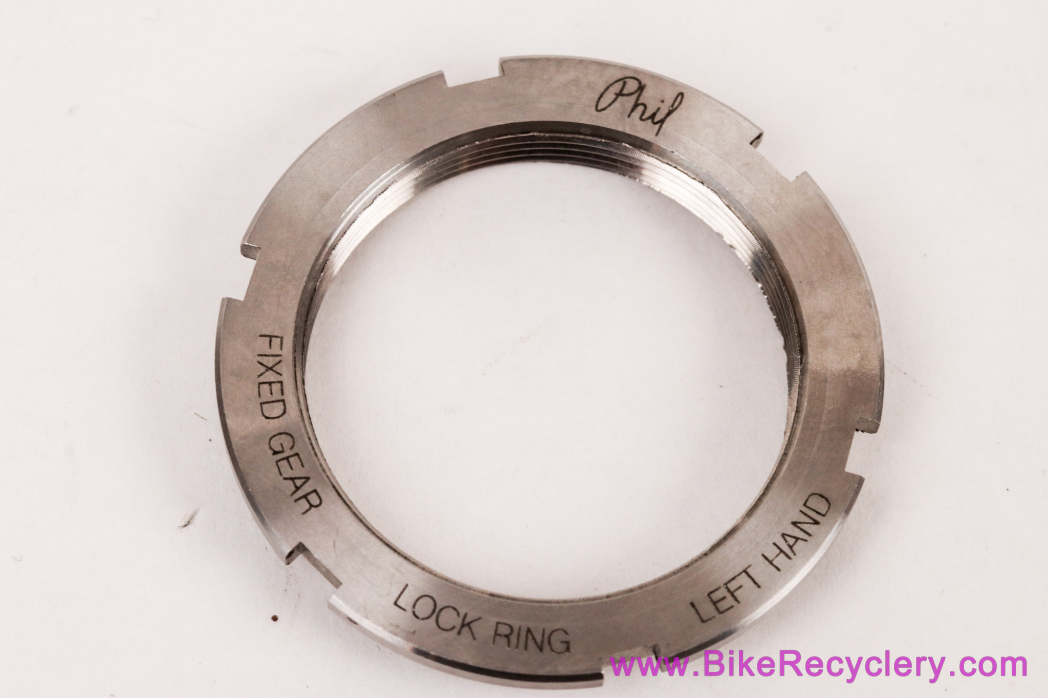 Phil Wood Fixed Gear / Track Lockring: Stainless Steel - Left