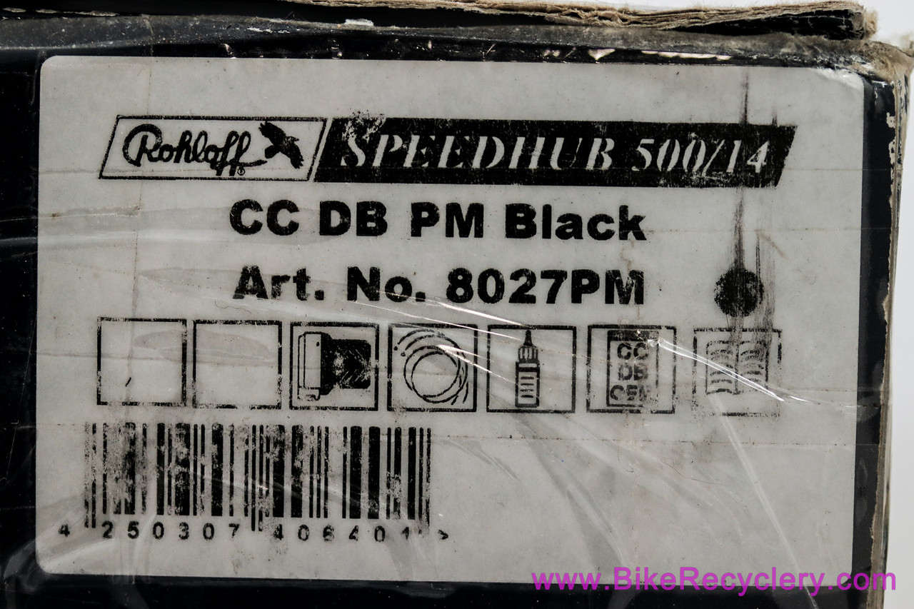 Rohloff Speedhub 500/14 #8027PM: CC  DB PM - 32h x 135mm QR Disc - 14s - Black (NEW)