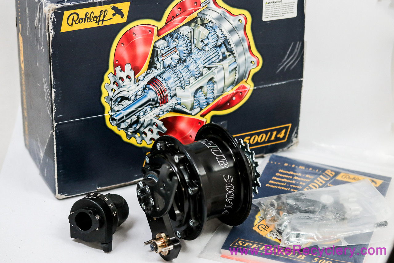 Rohloff Speedhub 500/14 #8027PM: CC  DB PM - 32h x 135mm QR Disc - 14s - Black (NEW)