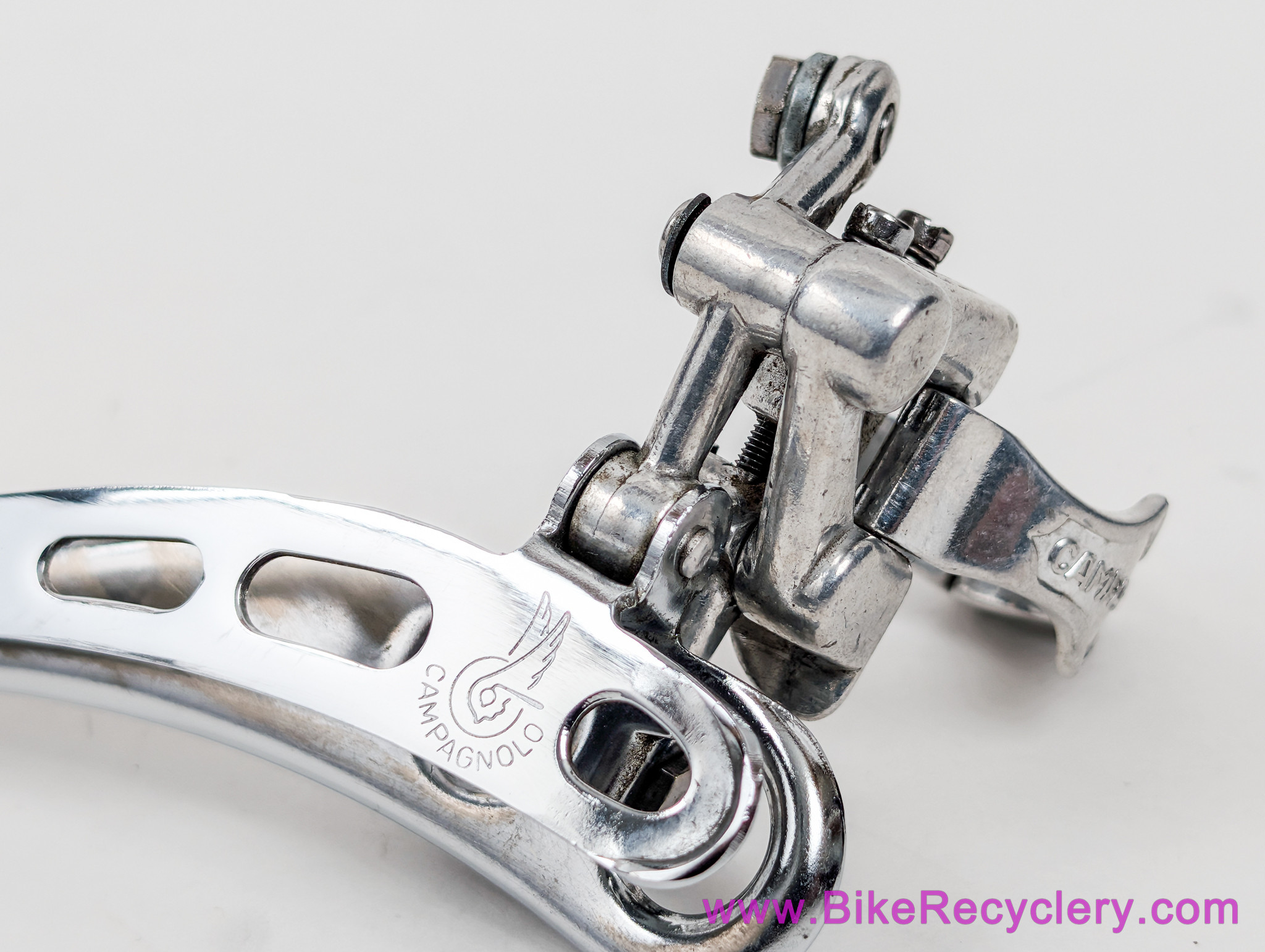 Campagnolo Nuovo Record Three Hole Front Derailleur: 1052/NT - 25.4mm Clamp (EXC+)