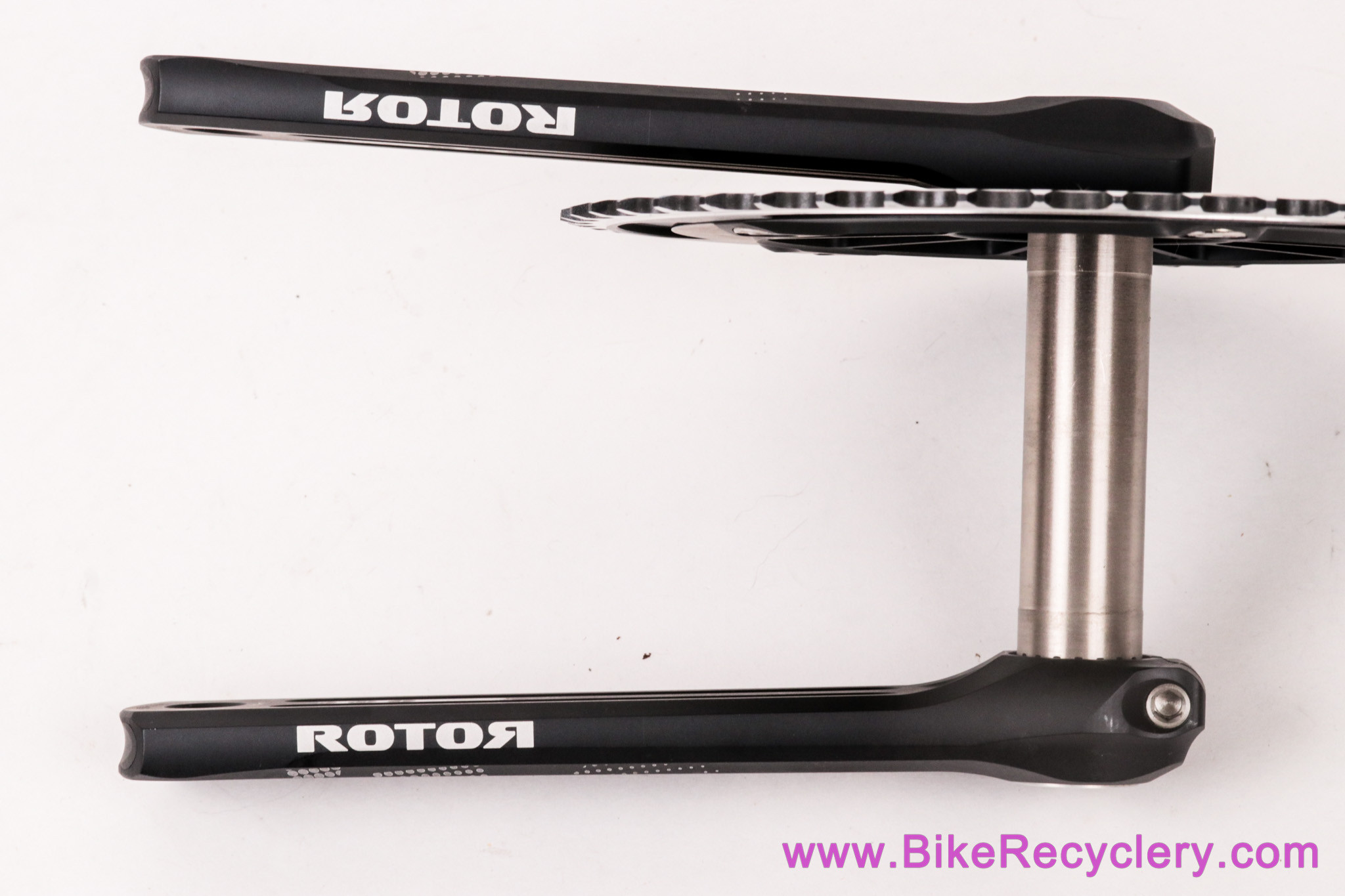 ROTOR 3D24 Track Crankset: 170mm x 49t Vision Pro - Black (Barely