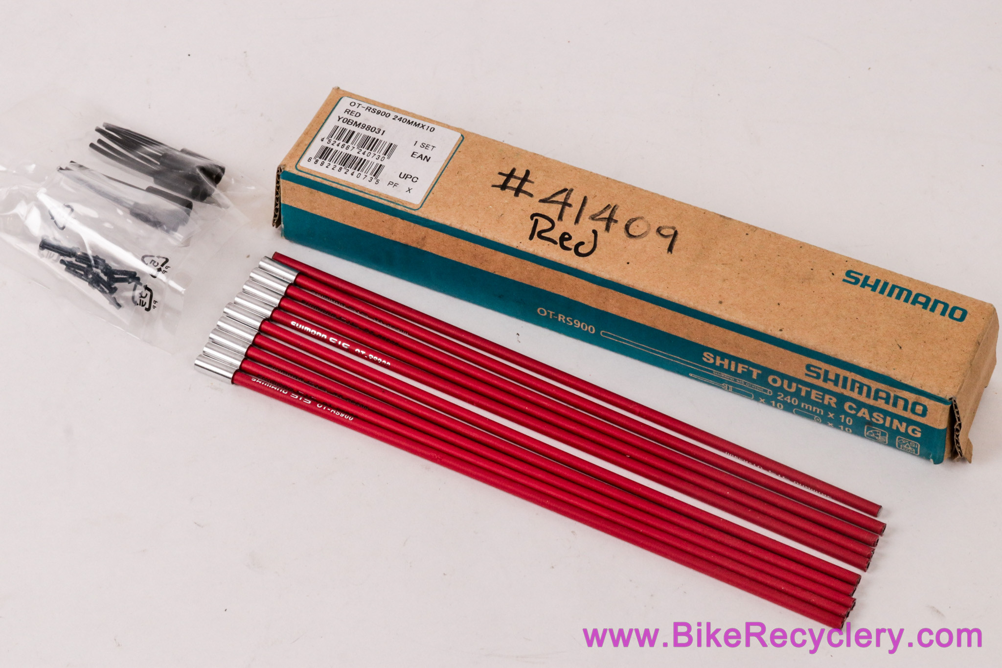 SHIMANO OT-RS900 Derailleur Cable Housing: Box/10 - 240mm - Red
