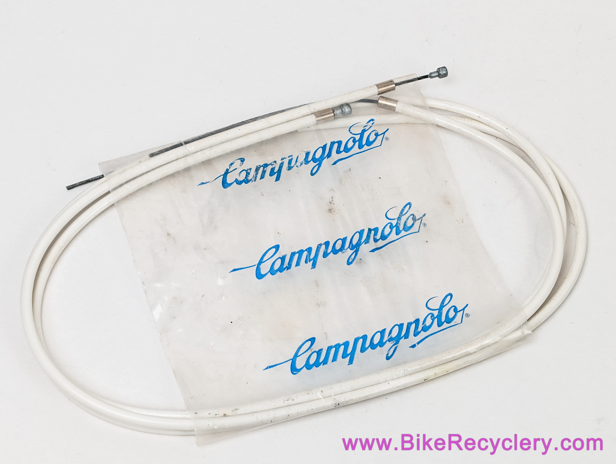 NIB/NOS Campagnolo C-Record Brake Cable & Housing Set: Ferrules - Cream White -Delta/Cobalto (Front & Rear)