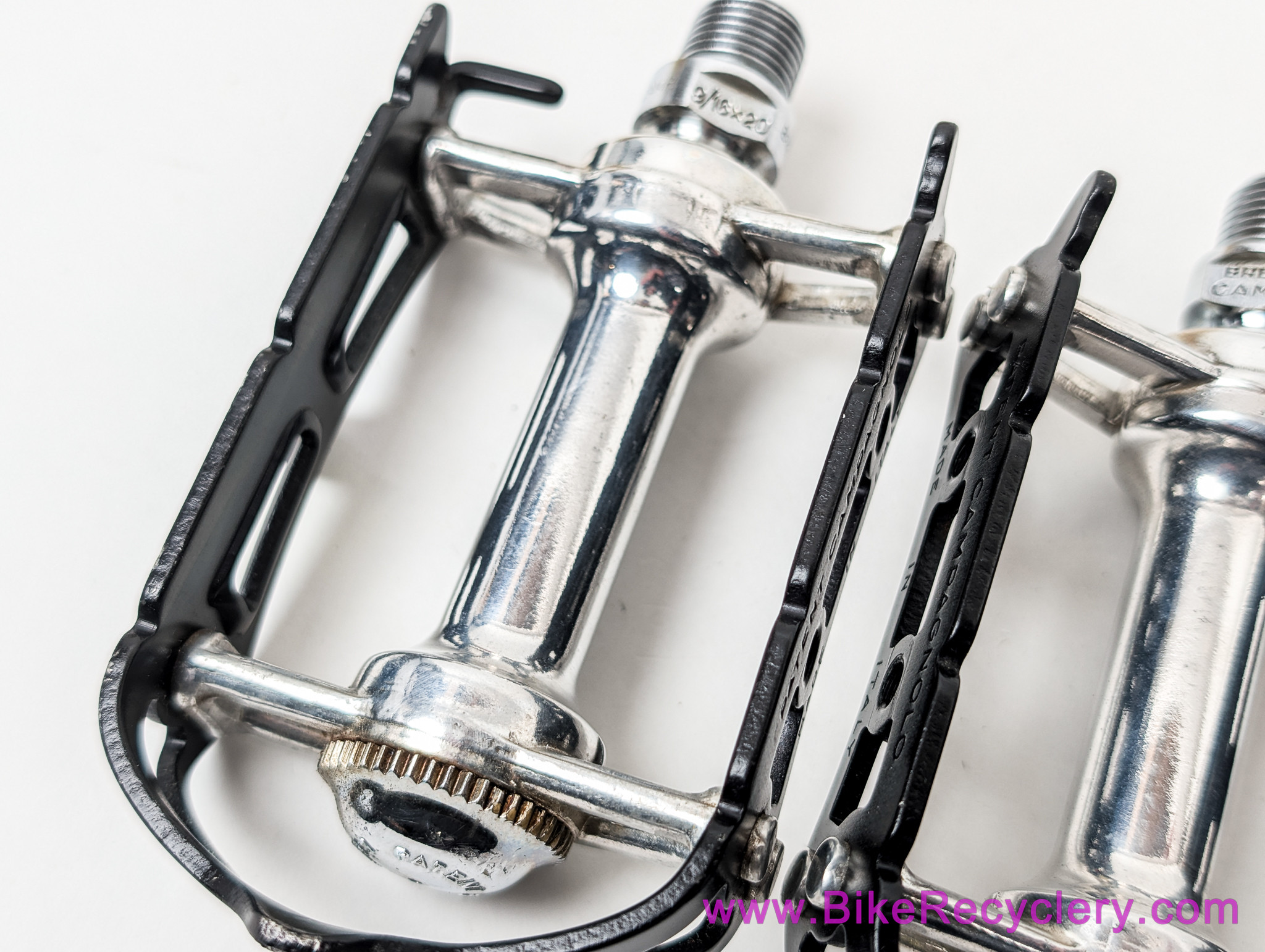 Campagnolo Record SL Superleggeri Strada Pedals: 1037/a -Black Cages (<50 Miles)