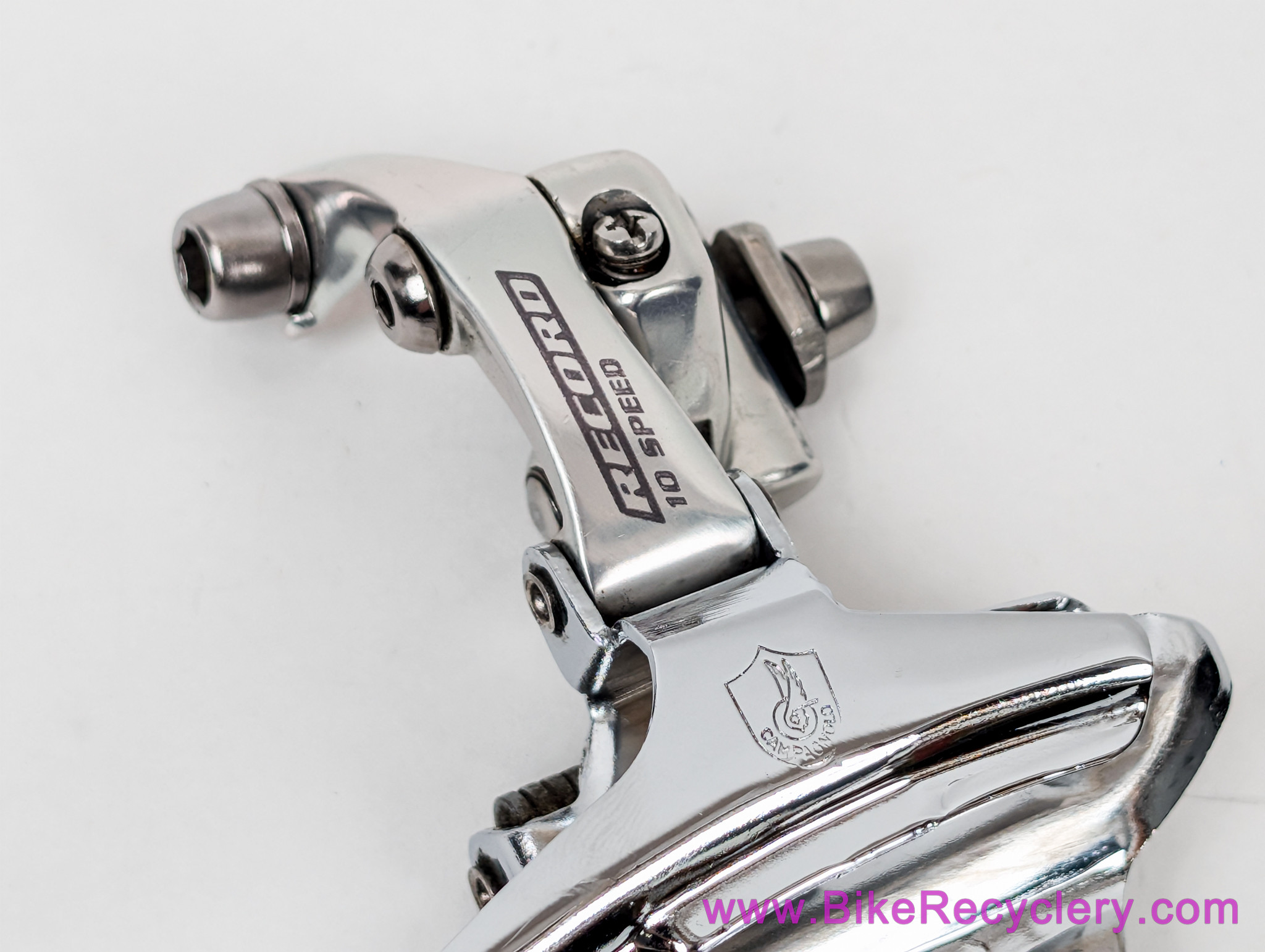 Campagnolo Record 10s TRIPLE Front Derailleur: Braze On - Silver