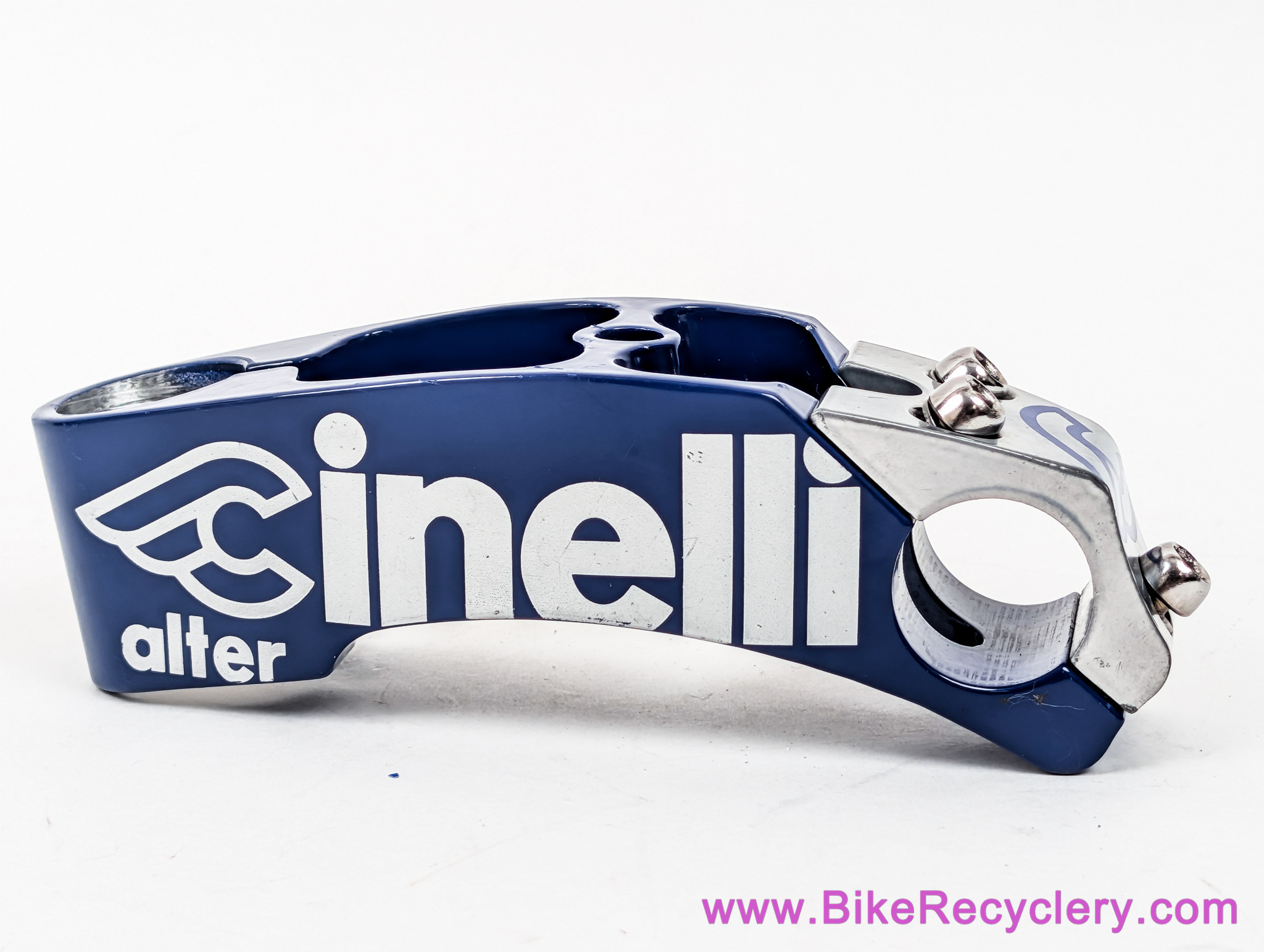 Cinelli Alter Threadless Stem: 1" x 120mm x 25.4mm - Blue/Silver (Near Mint)