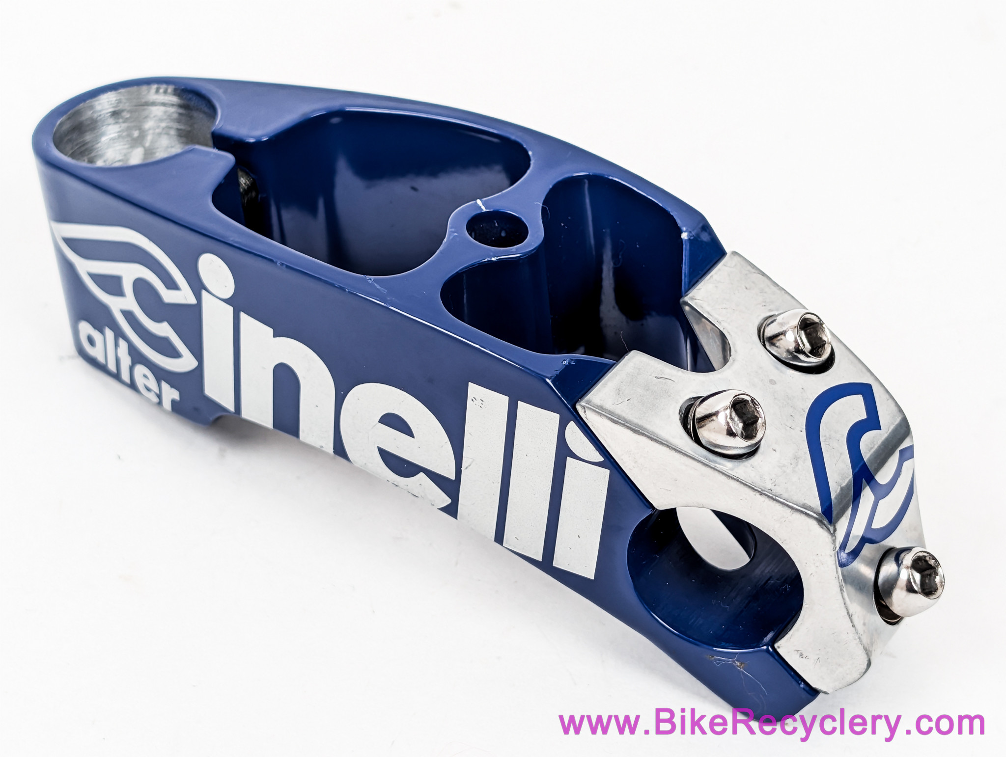 Cinelli Alter Threadless Stem: 1" x 120mm x 25.4mm - Blue/Silver (Near Mint)
