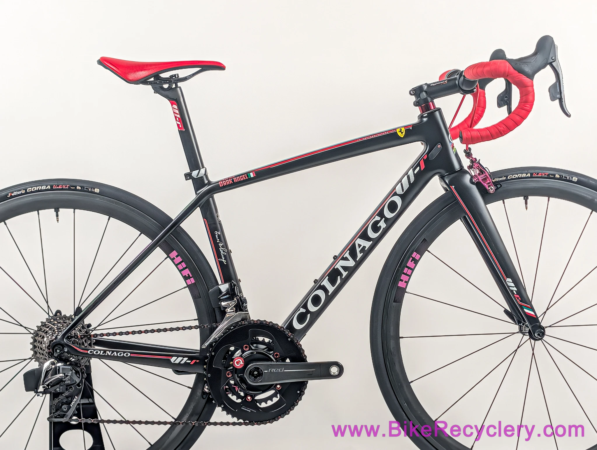 Colnago V1-R Ferrari Superbike Pro Build: RED eTap - EEbrakes - 14.7lbs - Ceramic Speed - HiFi EP30 - Quarq Dzero - 42s / 50cm (MINT, 3500 Miles))