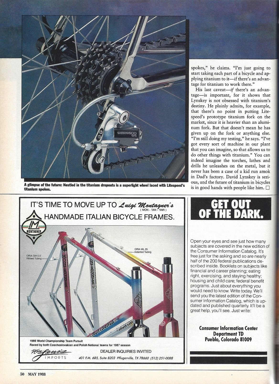 1988 Litespeed Titanium Road Bike: 54cm - 38th Frame EVER! Dura Ace 7400 - David Lynskey Built (EXC)