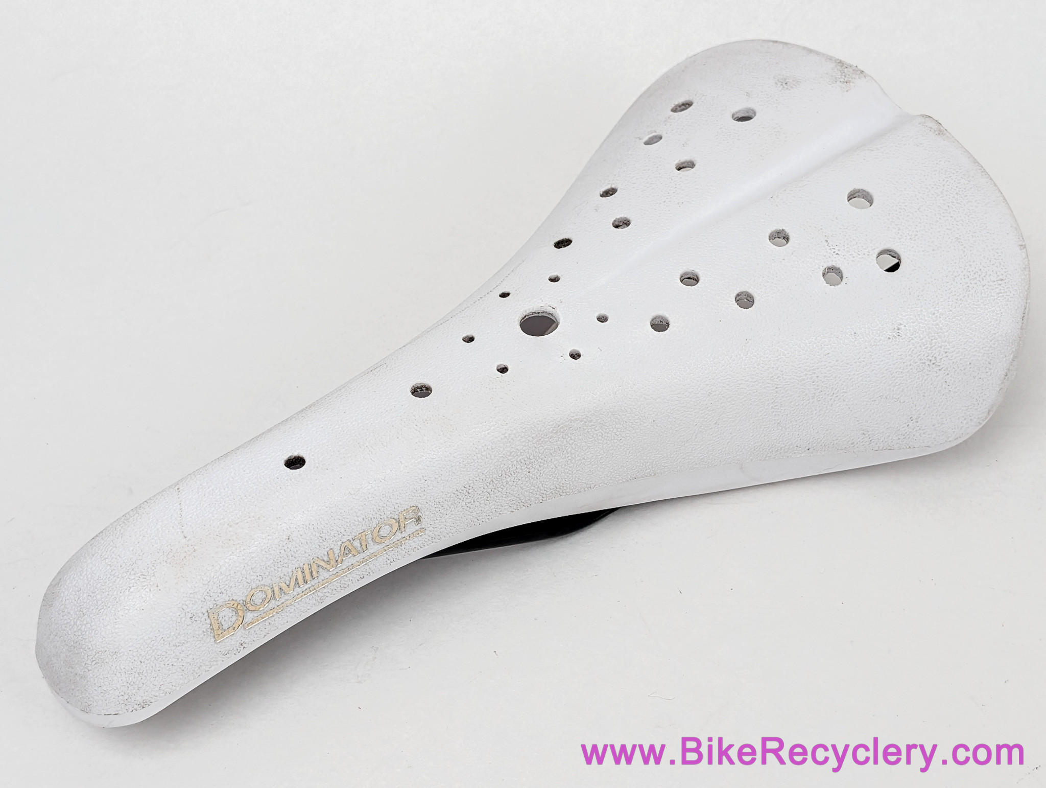 Viscount Dominator BMX Seat: White - Reproduction