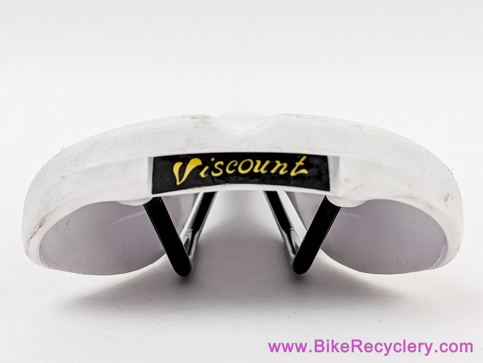 Viscount Dominator BMX Seat: White - Reproduction
