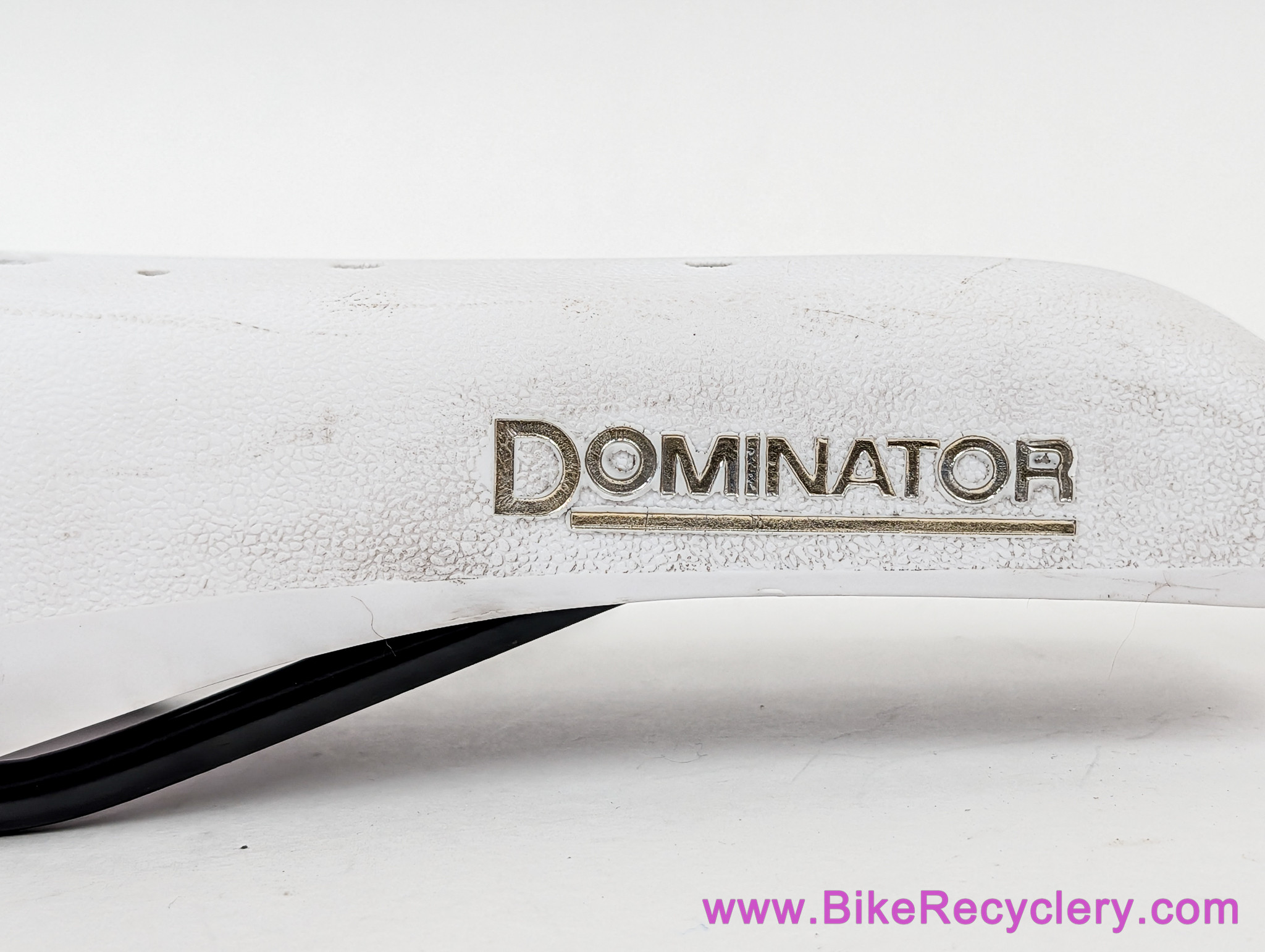 Viscount Dominator BMX Seat: White - Reproduction