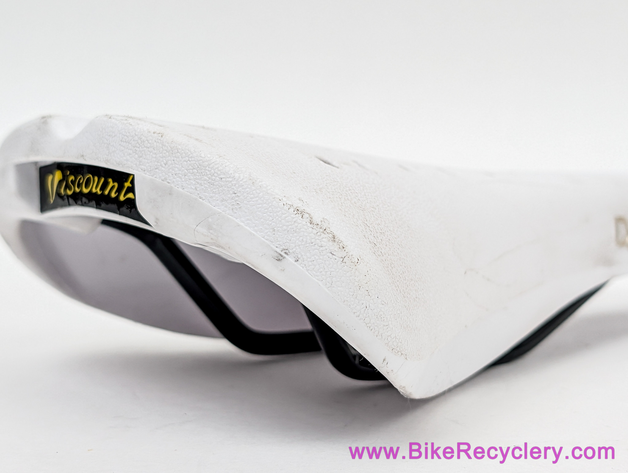 Viscount Dominator BMX Seat: White - Reproduction