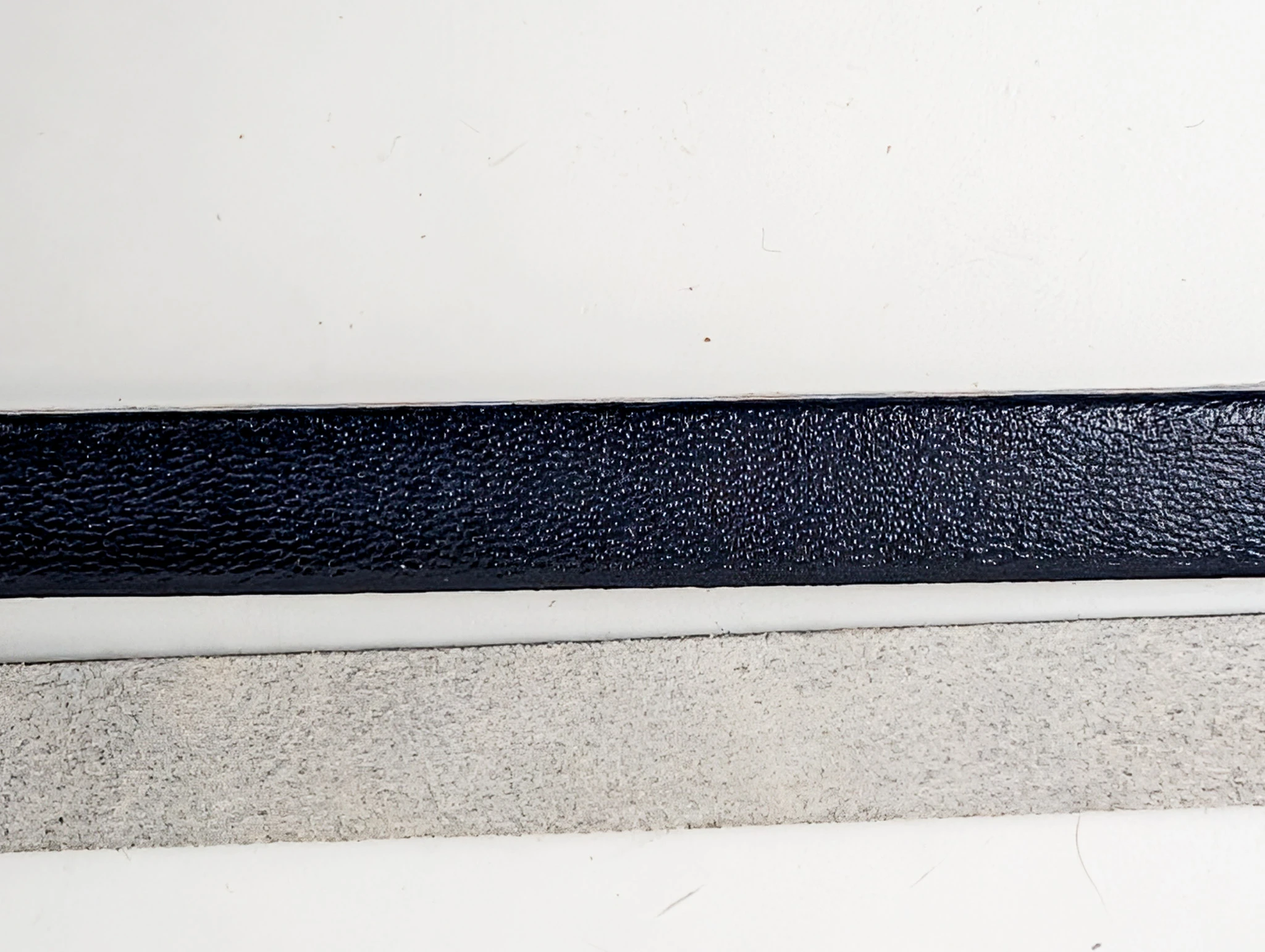 NOS Vintage Italian Bierreci BRC Leather Toe Straps: Black - 1970s 1980's