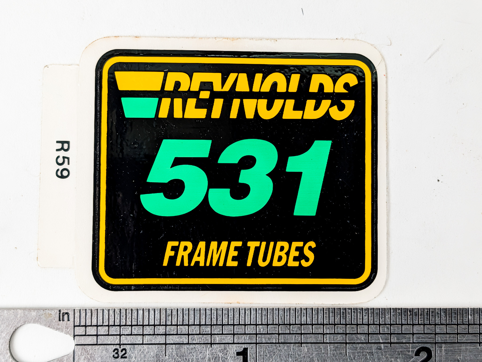 Original Reynolds 531 Tubing Decal: Frame / Seat Tube - 1980's 1990s - REF R59