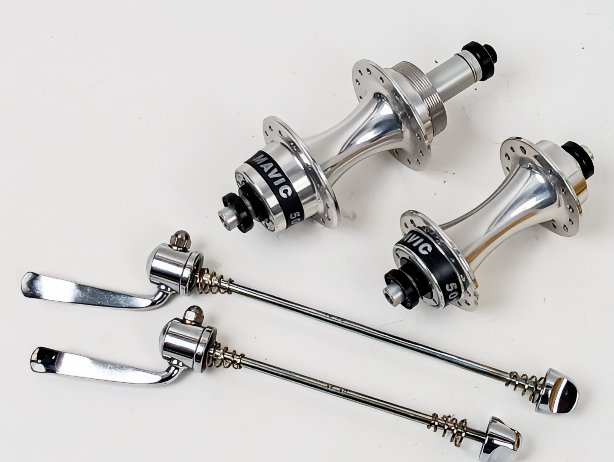 NIB/NOS Mavic 501 Hubset & QR Skewers: 28H x 130mm (Or 1276mm by