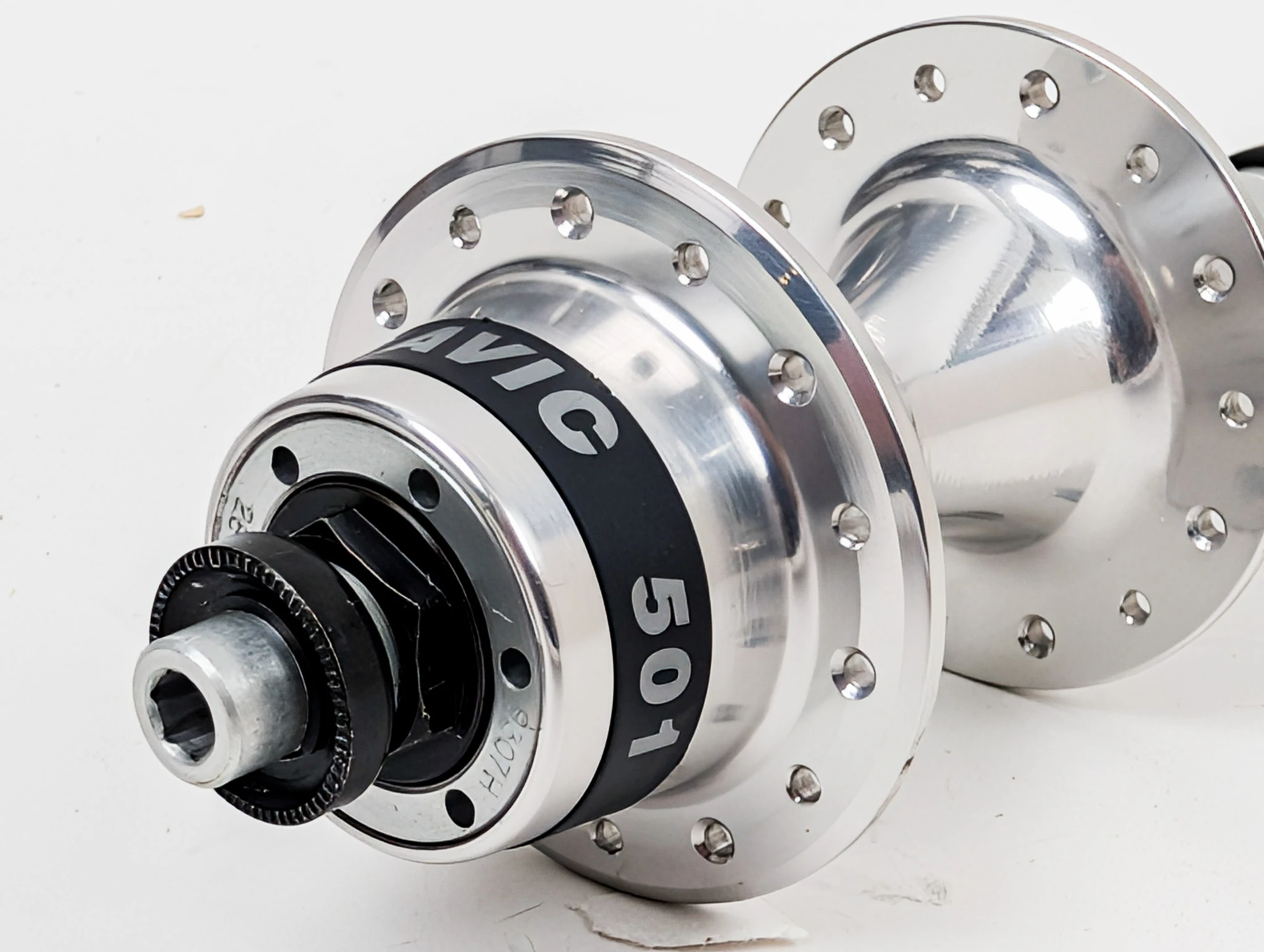 NIB/NOS Mavic 501 Hubset & QR Skewers: 28H x 130mm (Or 1276mm by removing spacers)