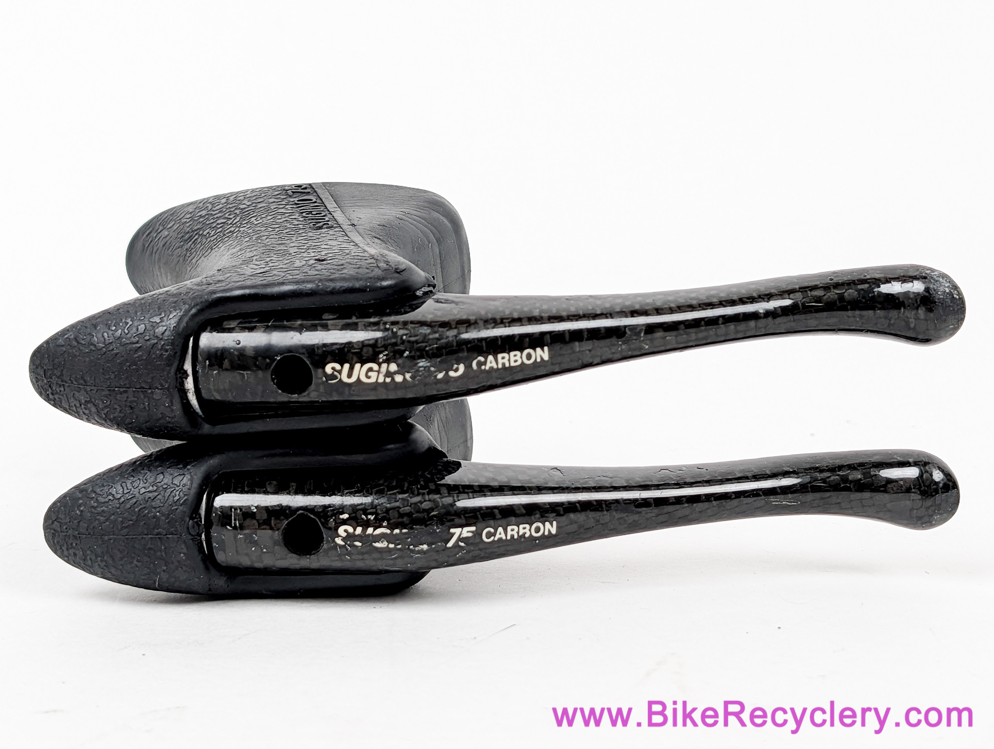 Sugino 75 Brake Levers: Carbon! Rare 1980's Road Group - Black