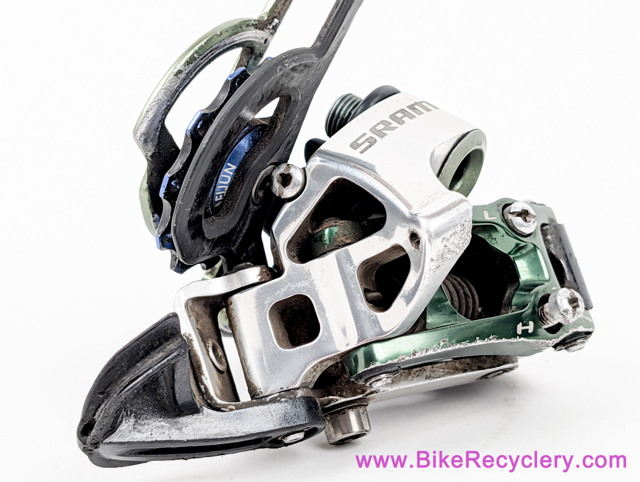 SRAM XO Rear Derailleur: 9-Speed - GREEN - Blackbox Carbon - Short Cage