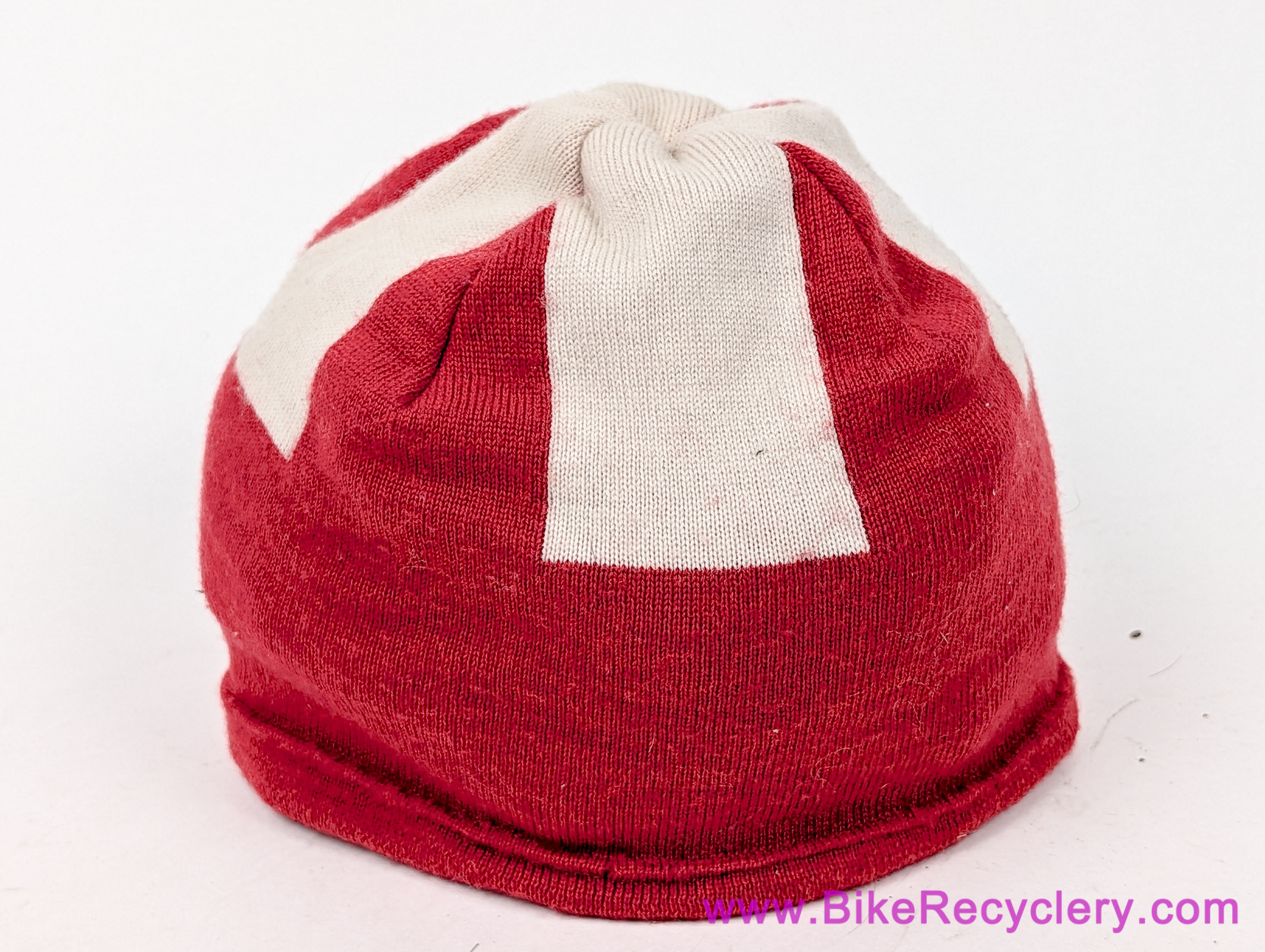 Vintage Kama Wool Beanie: Made in Czech Republic - Red / White - 1990's? (Near Mint)
