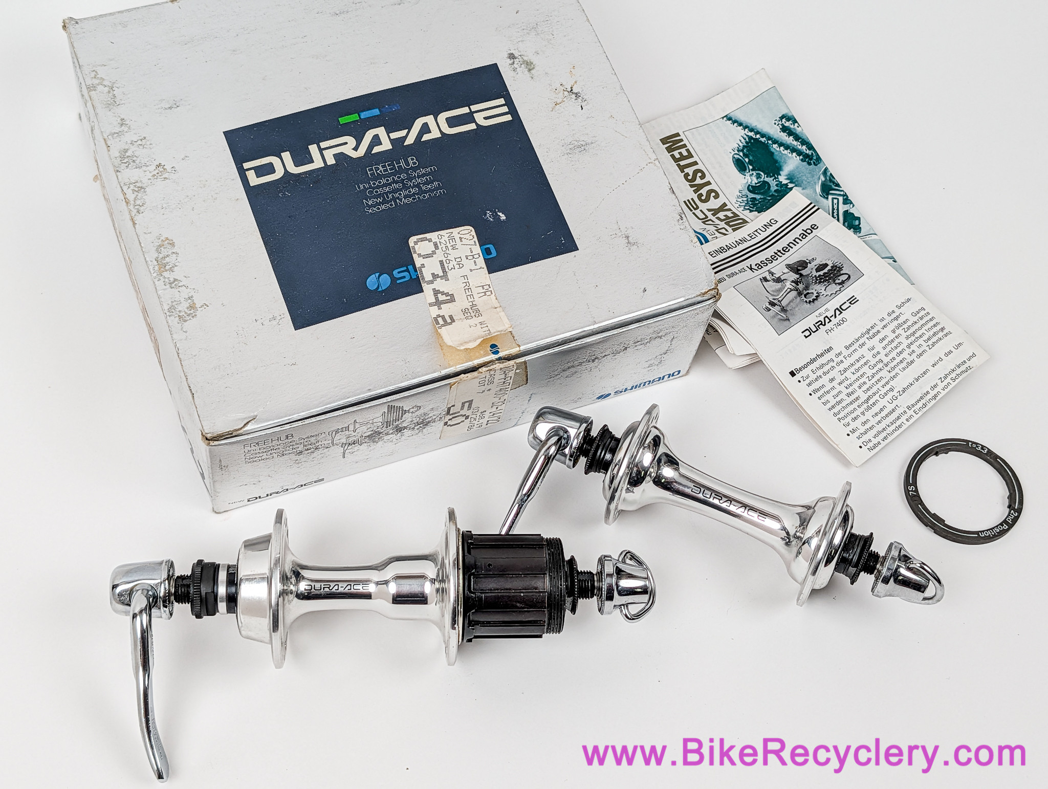 NIB/NOS Shimano Dura Ace 7400 Hub Set: 6/7s UG Freehub - 32H x 
