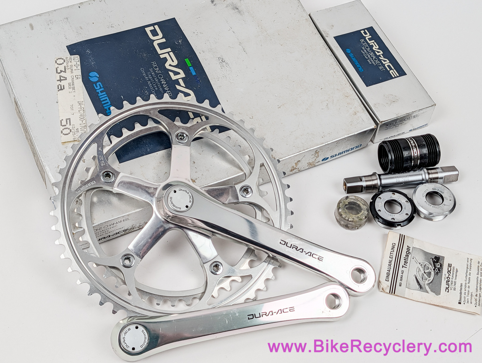 NIB/NOS(*) Shimano Dura Ace FC-7400 Crankset + Bottom Bracket