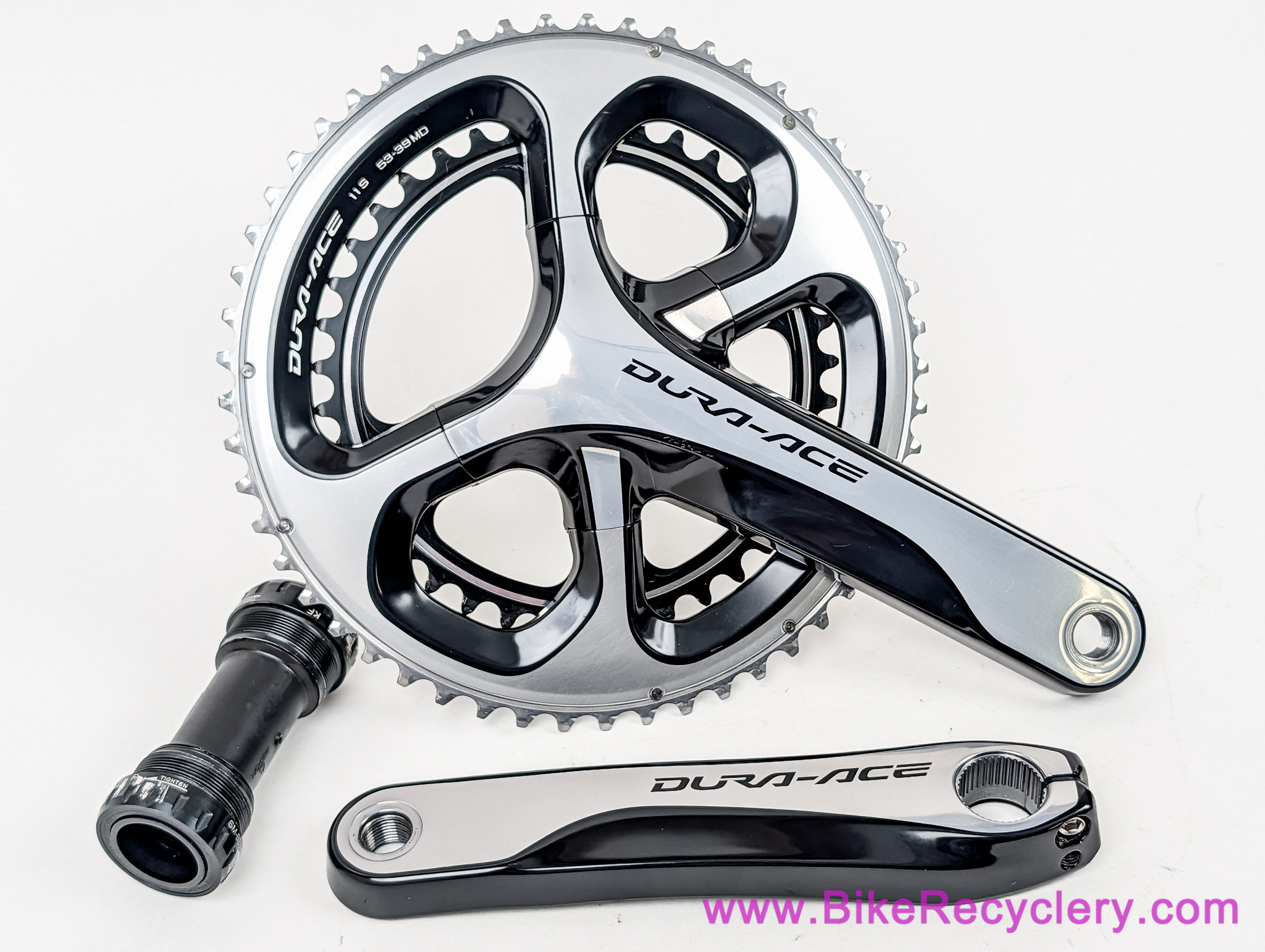 Shimano Dura Ace FC-9000 Double Crankset: 172.5mm x 53/39t - BB