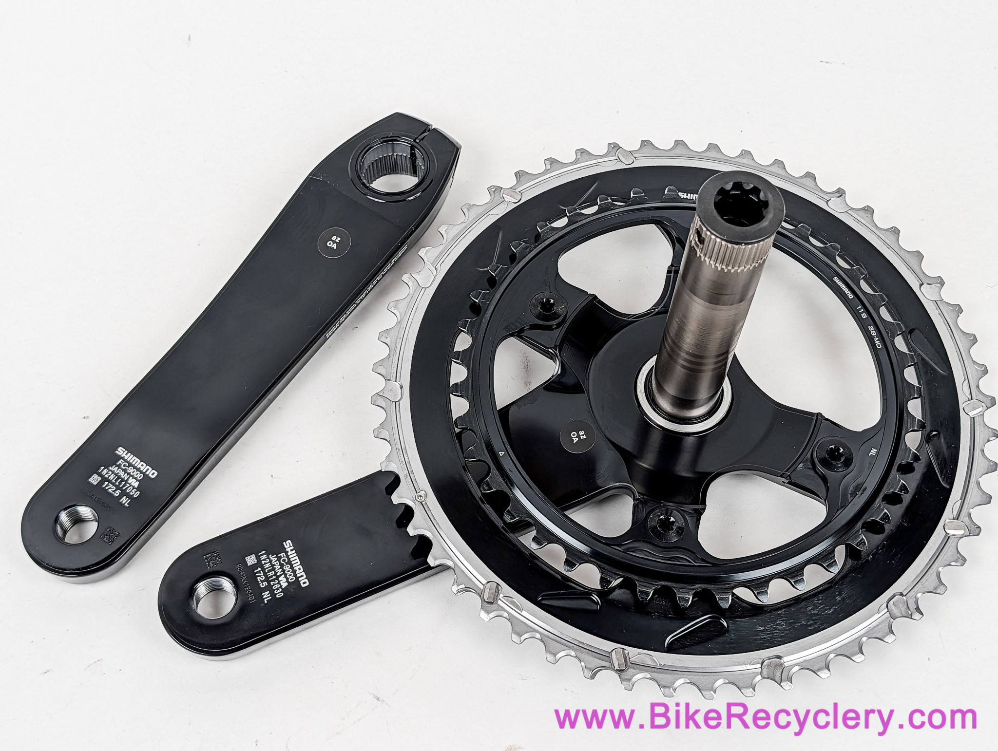 Shimano Dura Ace FC-9000 Double Crankset: 172.5mm x 53/39t - BB (Near New <50mi)