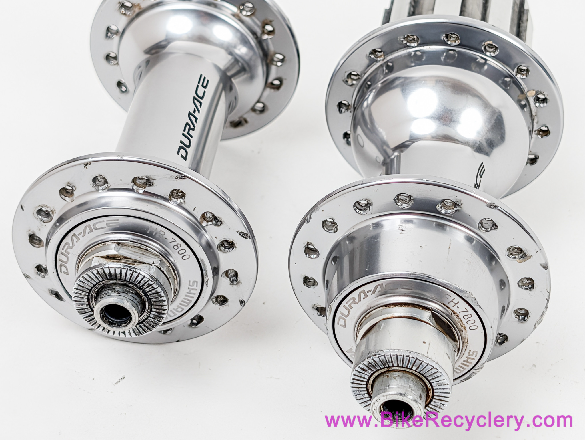 Shimano Dura Ace 7800 Hubset: 32H - 10s - Silver (Near Mint)