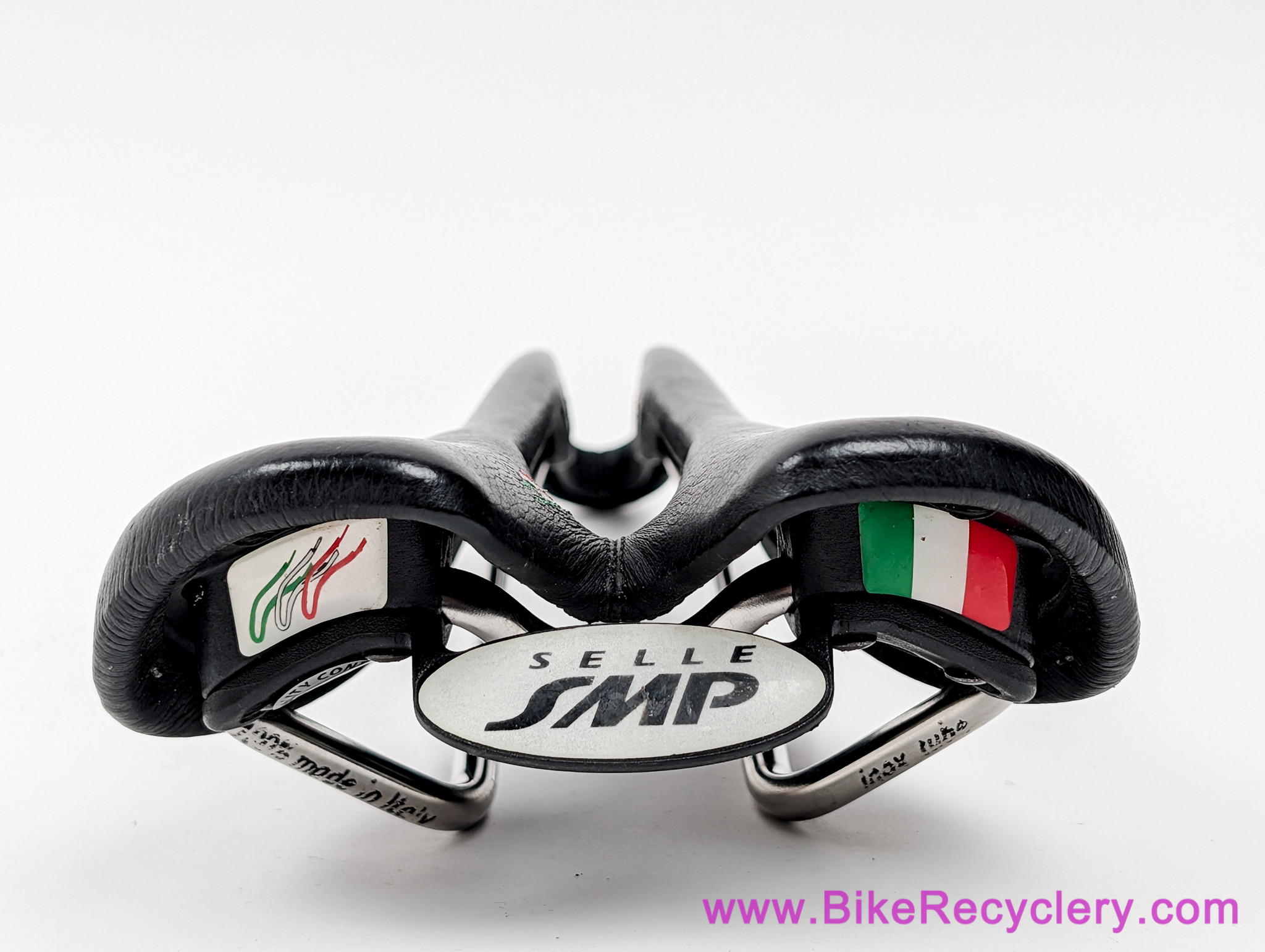 Selle SMP Evolution Saddle: INOX SS - Black w/ Italian Flag (Low Miles Near Mint+)