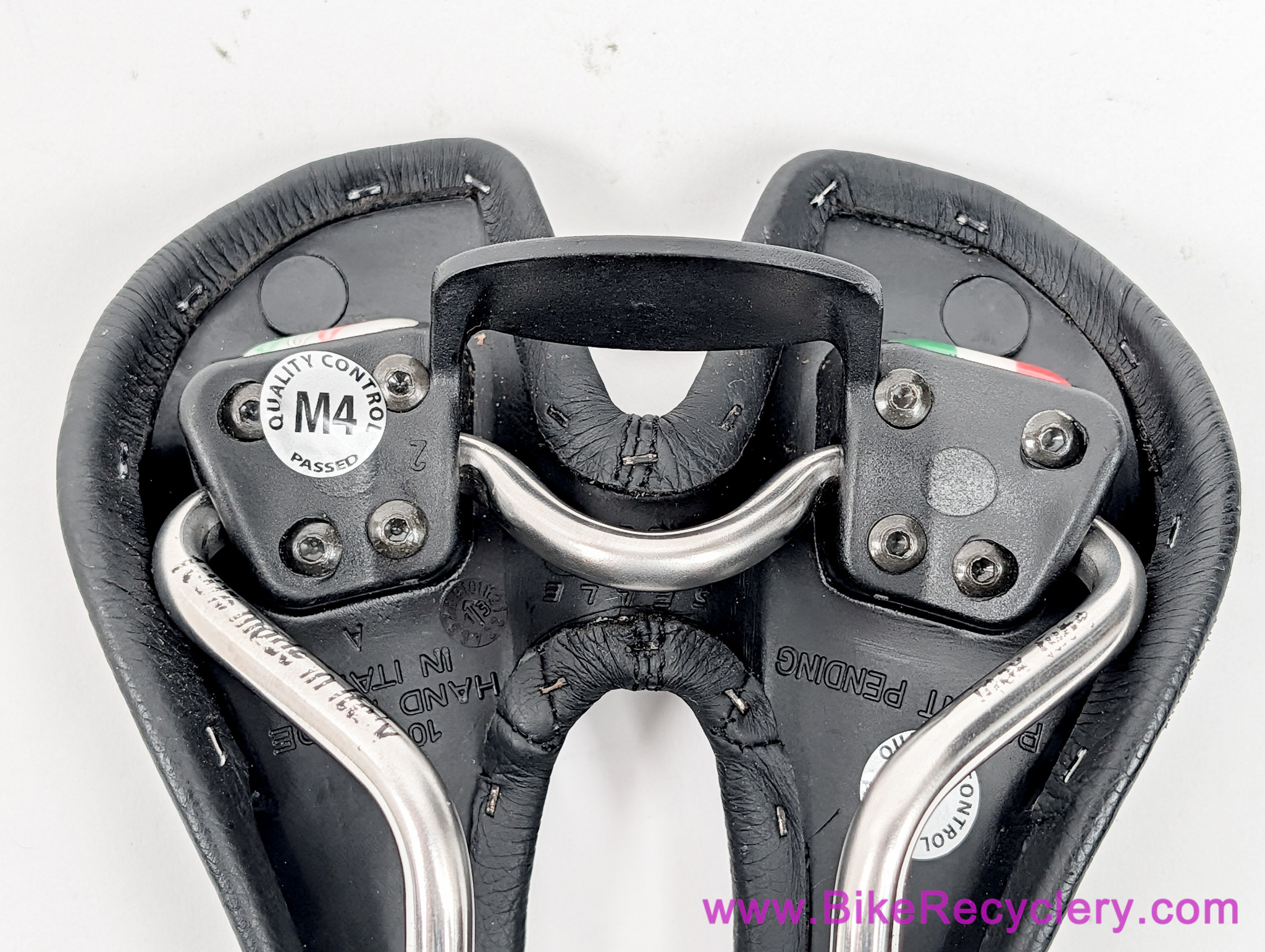 Selle SMP Evolution Saddle: INOX SS - Black w/ Italian Flag (Low
