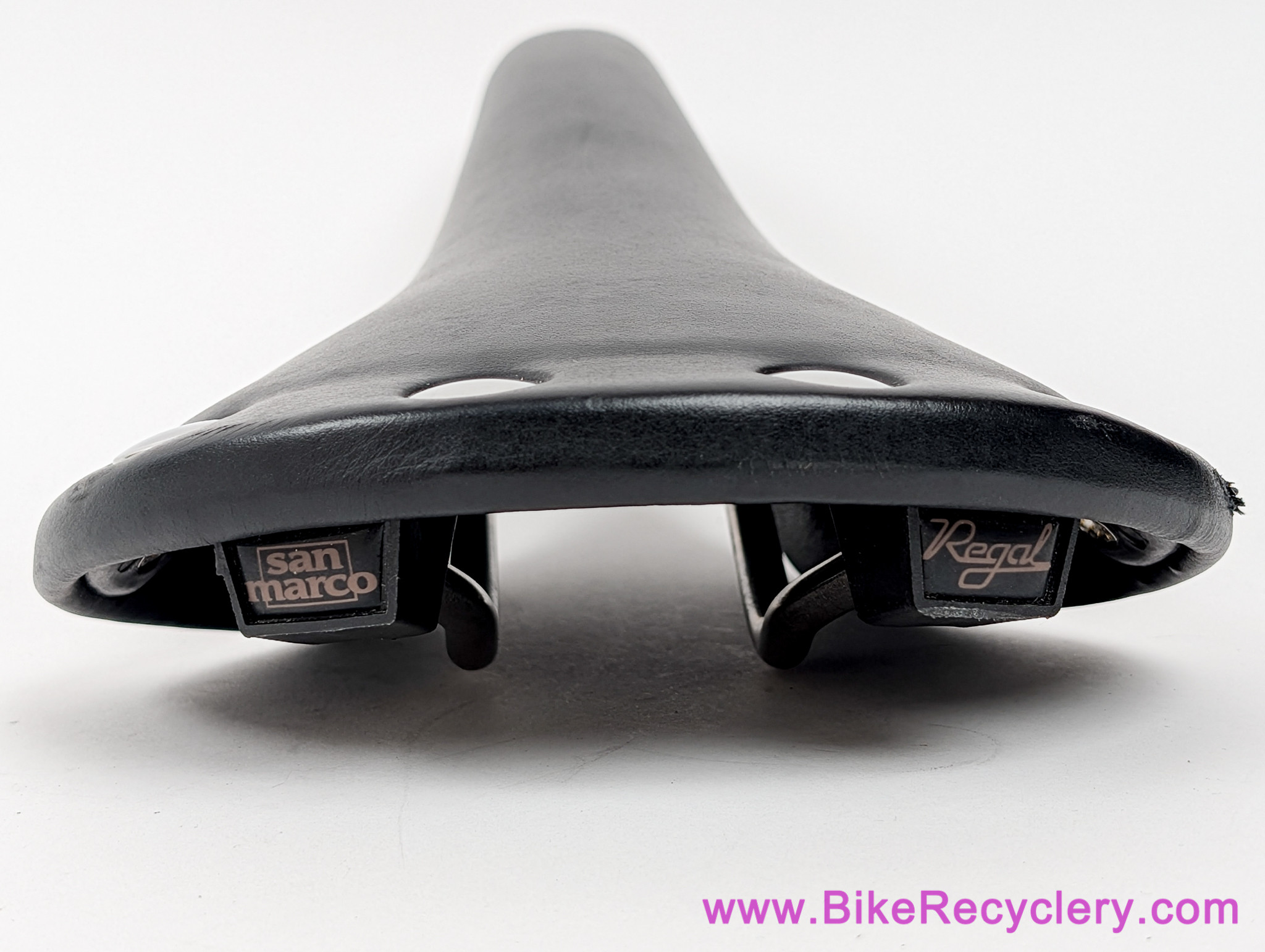 San Marco Regal Titanio Saddle: Black Leather (EXC) - Bike Recyclery