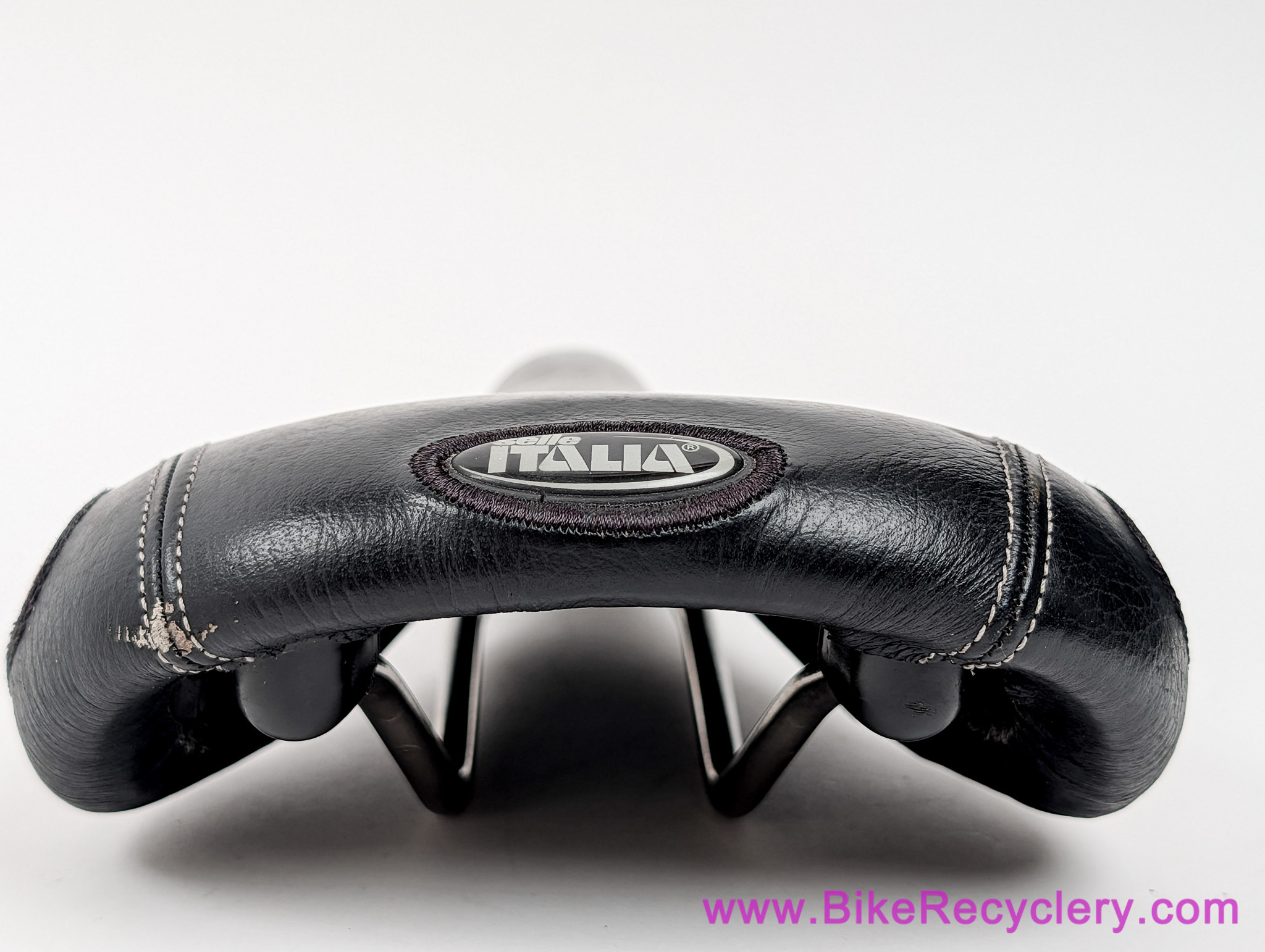 Selle Italia Flite Titanium: 155mm Extra Wide! Textured Leather - 2000 (Near Mint)