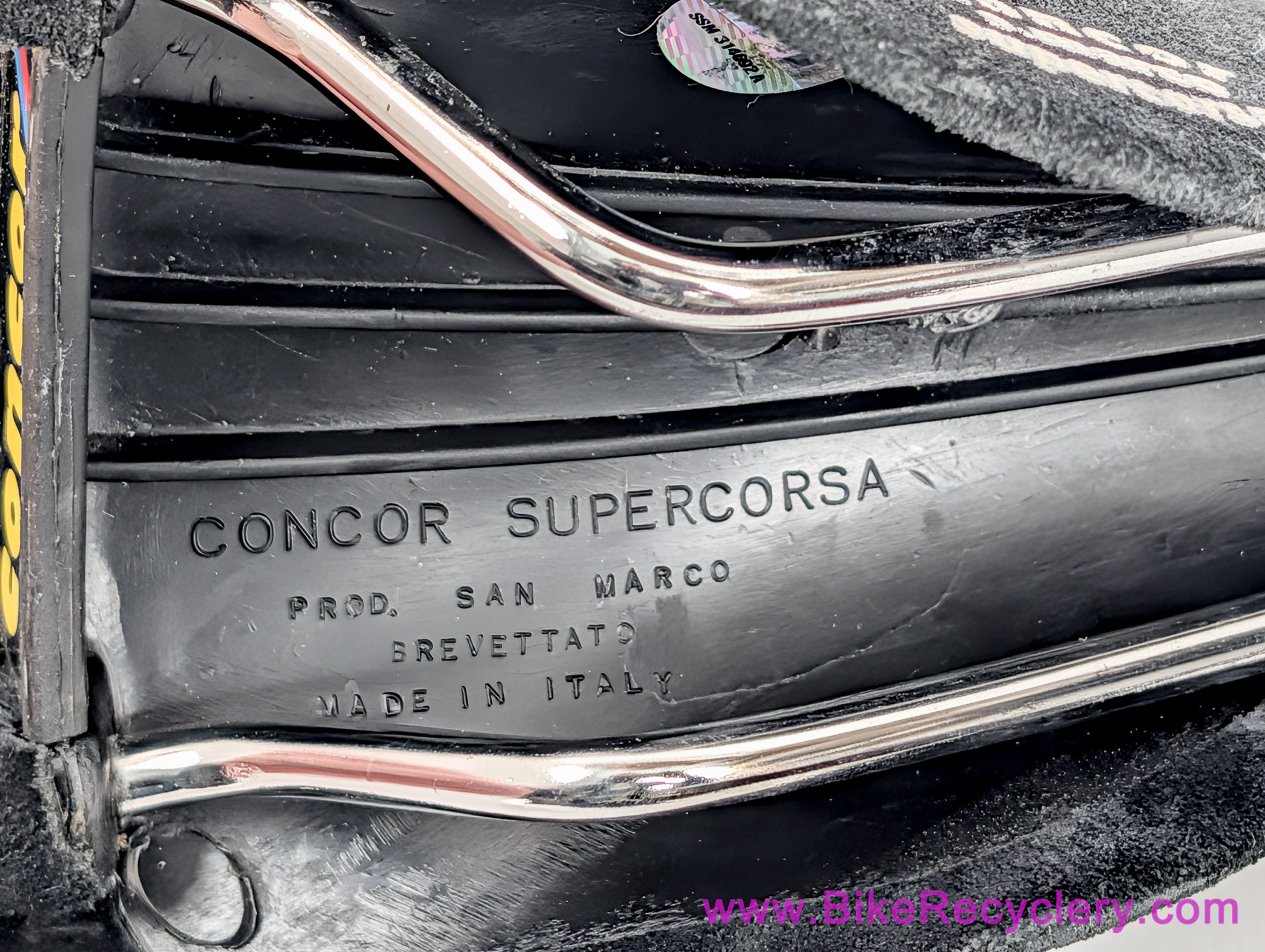 San Marco Concor Supercorsa Suede Saddle: 1980's - Black (Near Mint)
