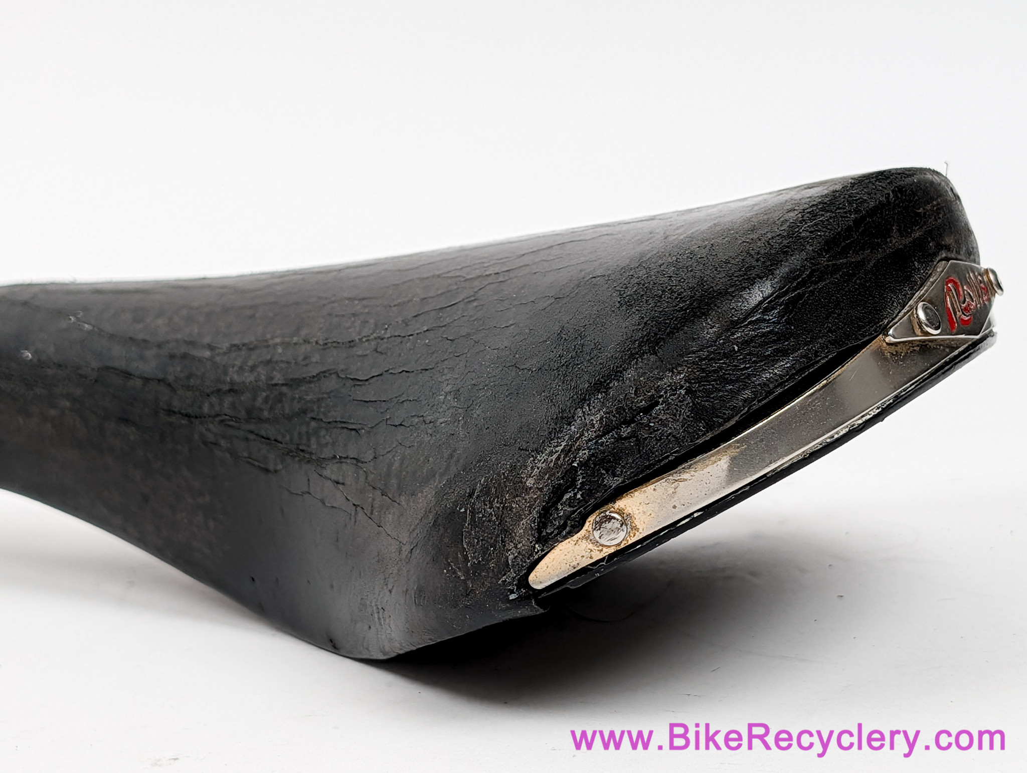 1990's San Marco Rolls Saddle: Black Leather - Copper Rails