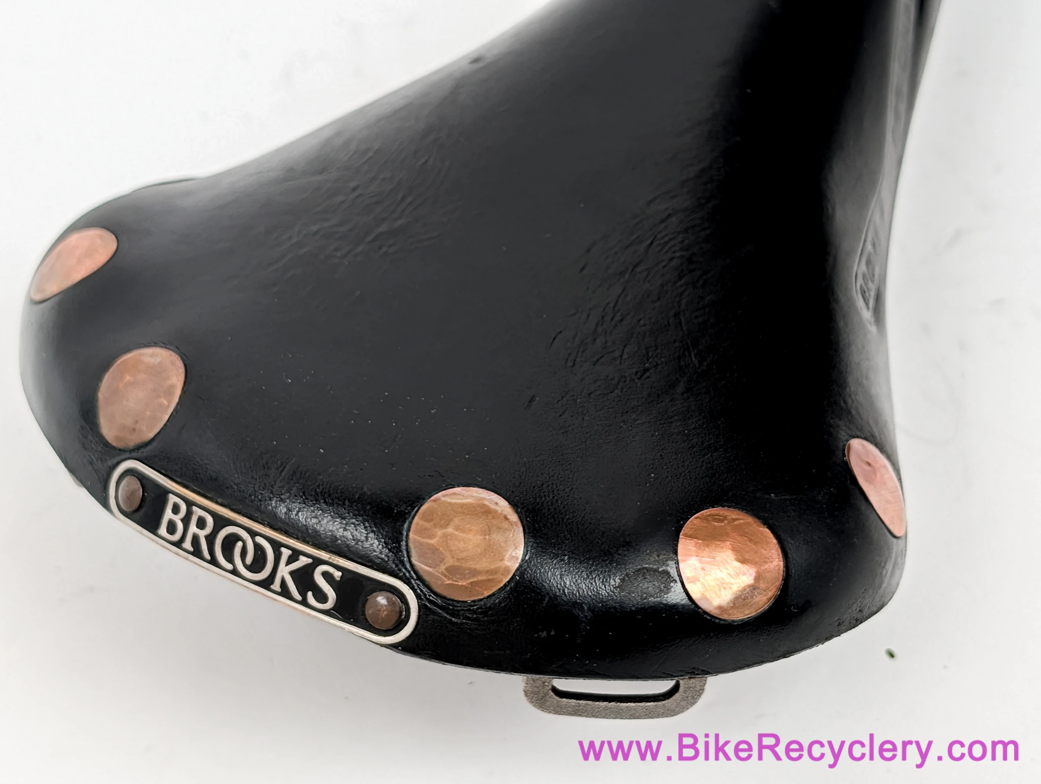 Brooks Team Pro TITANIUM Leather Saddle: Large Copper Rivets