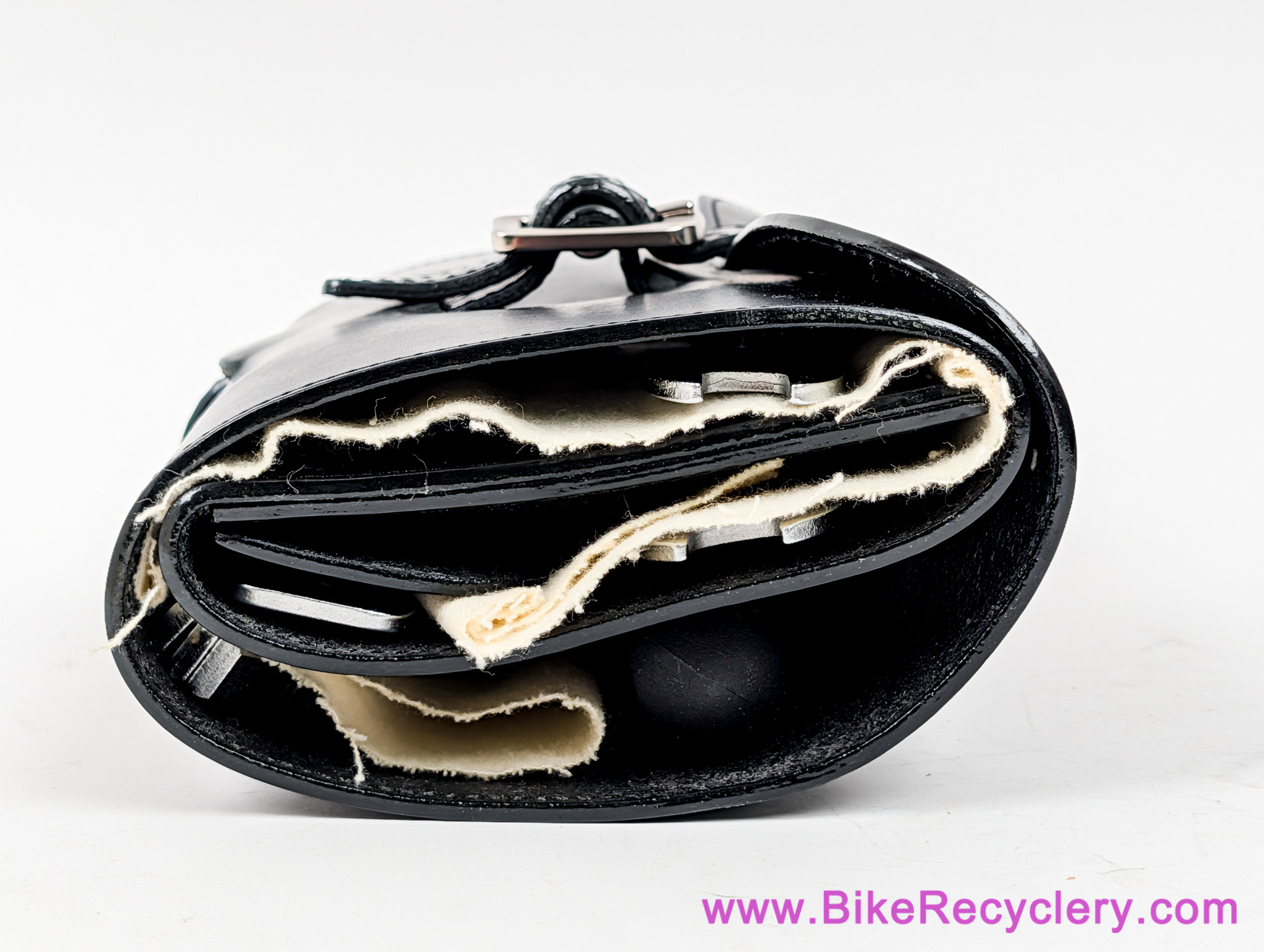 BROOKS ブラック レザー ツールケース RARE Brooks Tool Roll w/ Tool Kit: Black Leather Bag (NEW) - Bike