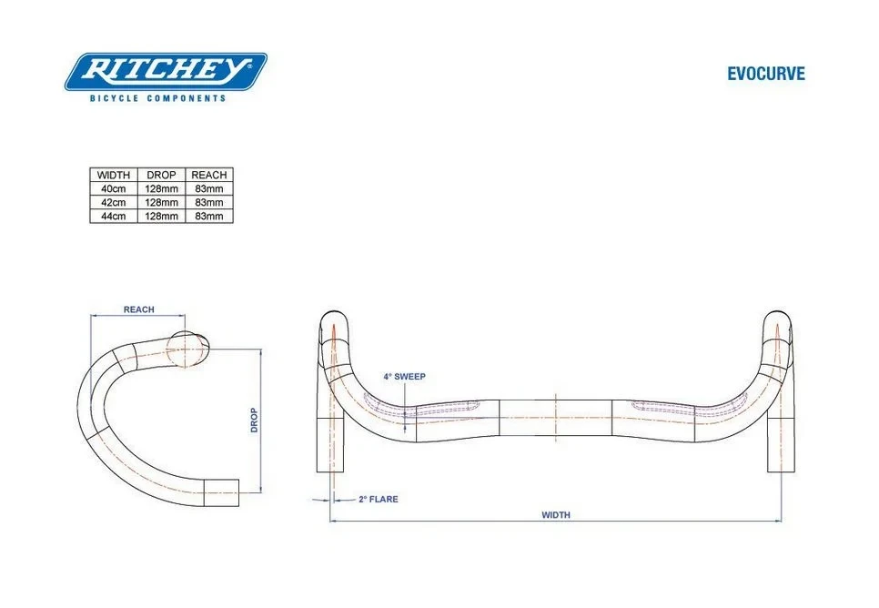 Ritchey WCS Eco Curve Road Drop Handlebars: 40cm x 31.8mm (NEW)