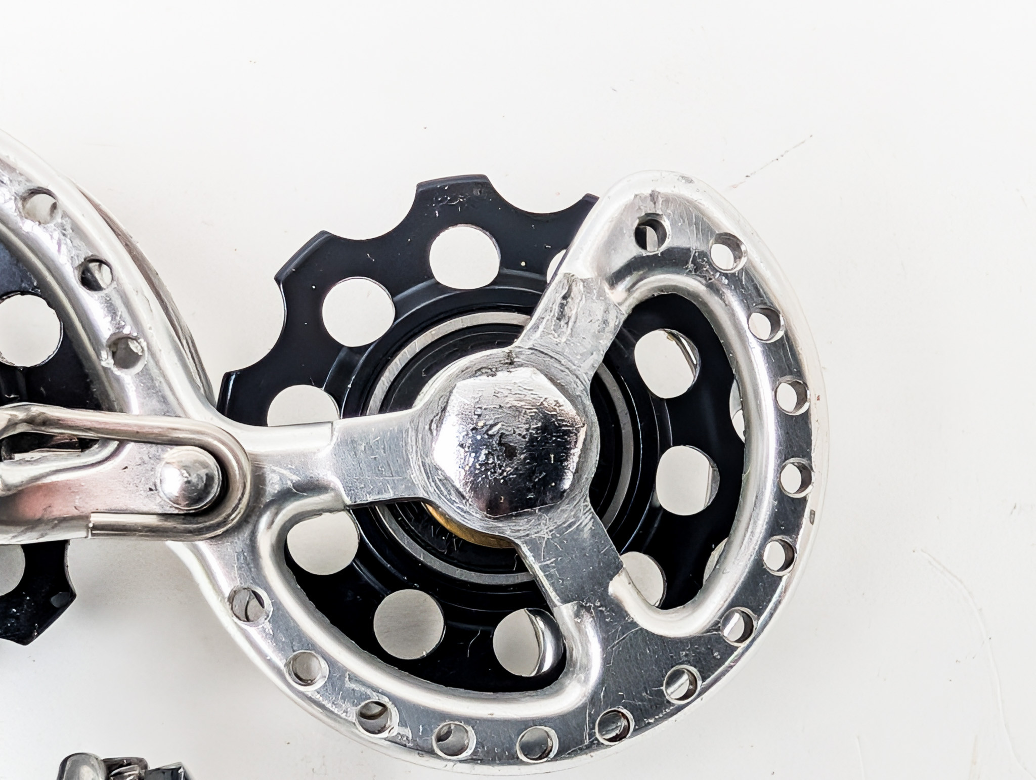 Sachs-Huret Jubilee Rear Derailleur: Short Cage - Drilled - 1980s (Near Mint)