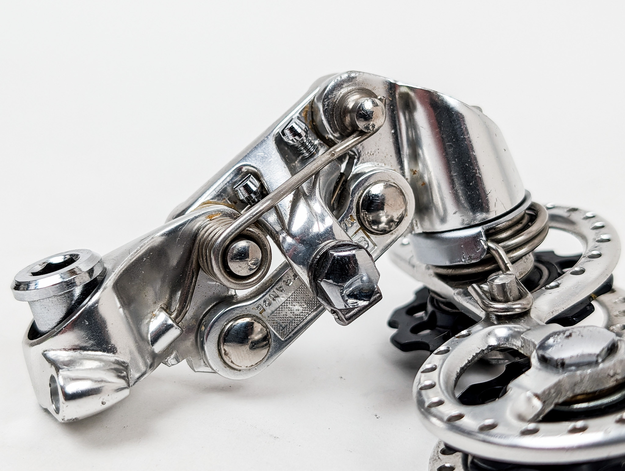 Sachs-Huret Jubilee Rear Derailleur: Short Cage - Drilled - 1980s