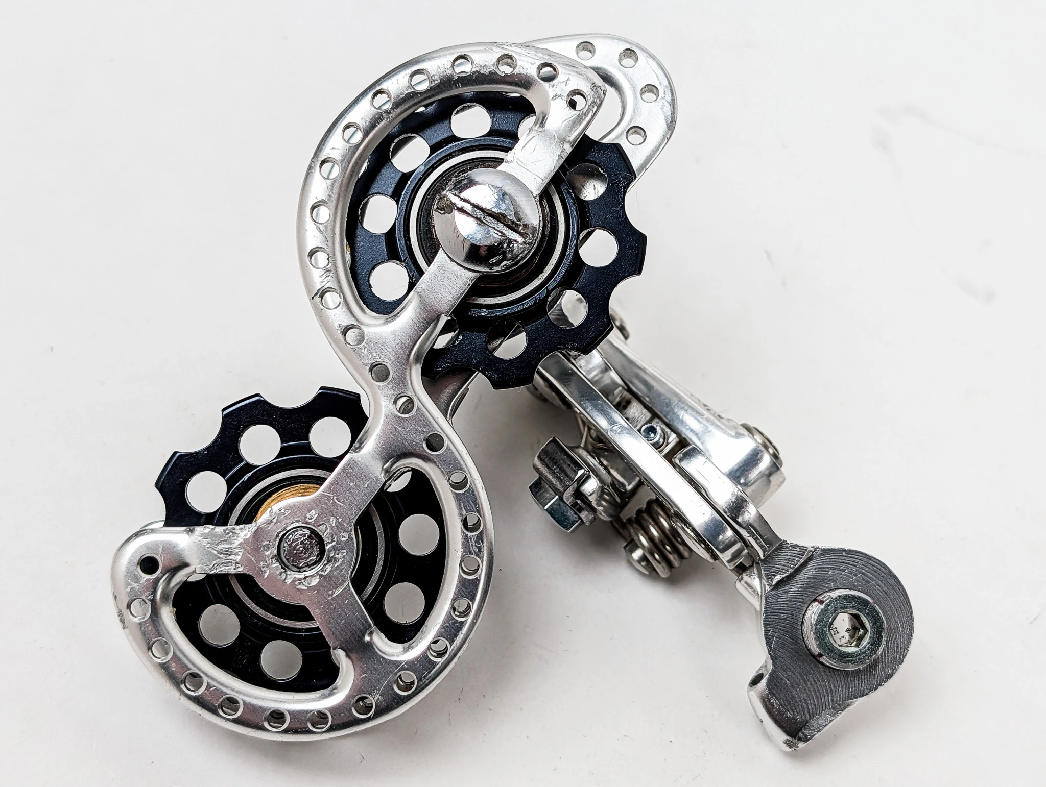 Sachs-Huret Jubilee Rear Derailleur: Short Cage - Drilled - 1980s (Near Mint)