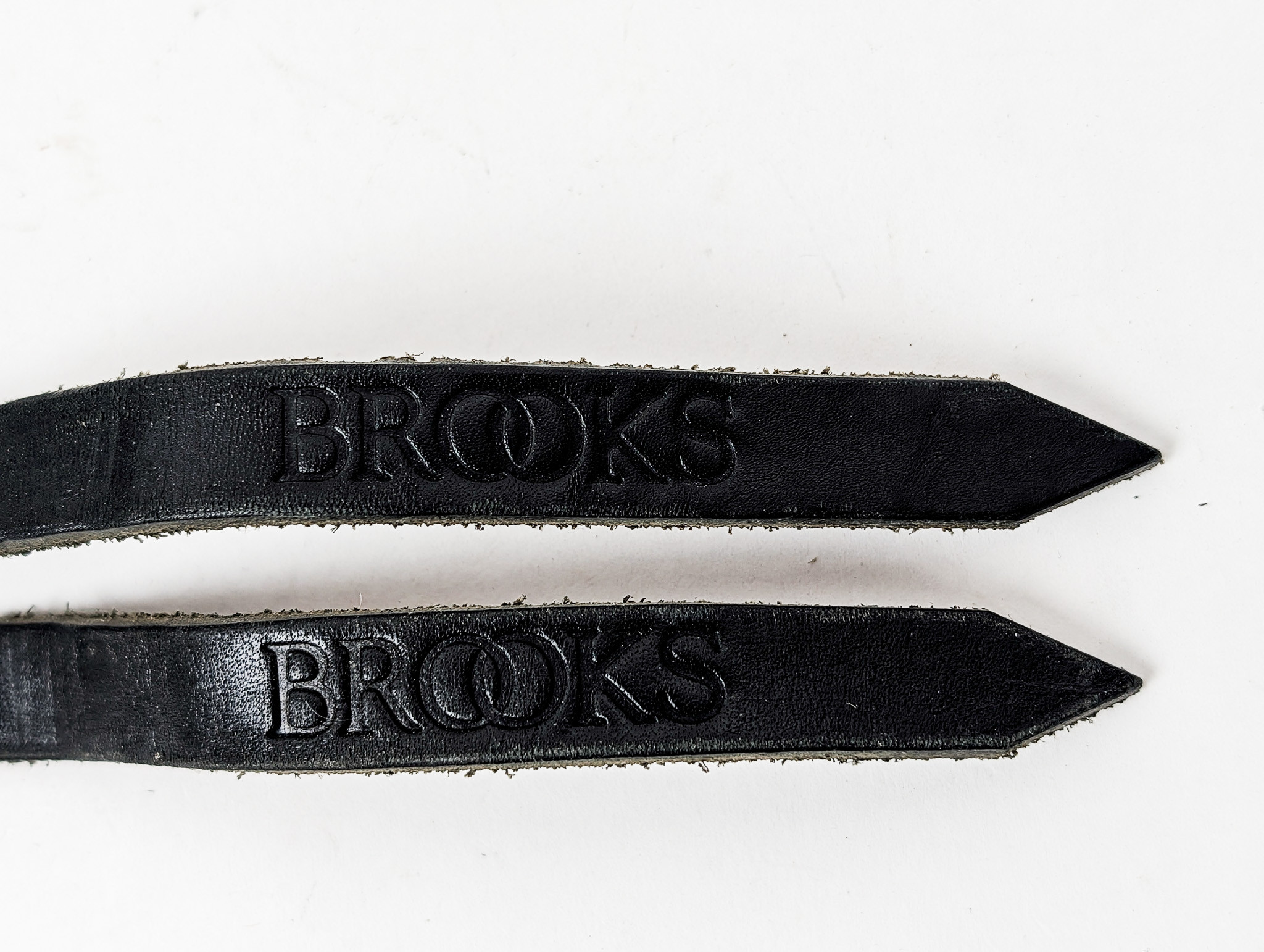 Brooks 1930's Leather Toe Straps: Black - Vintage-Look / Modern Production (LOW Miles Near Mint+)