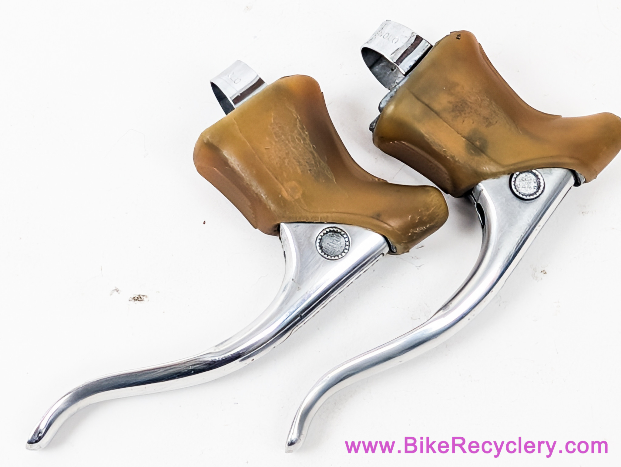 【希少】NOS ROSSIN刻印 Campagnolo BRAKE LEVER① 1st Gen Campagnolo Nuovo Record Brake Levers: Gum Hoods - Round