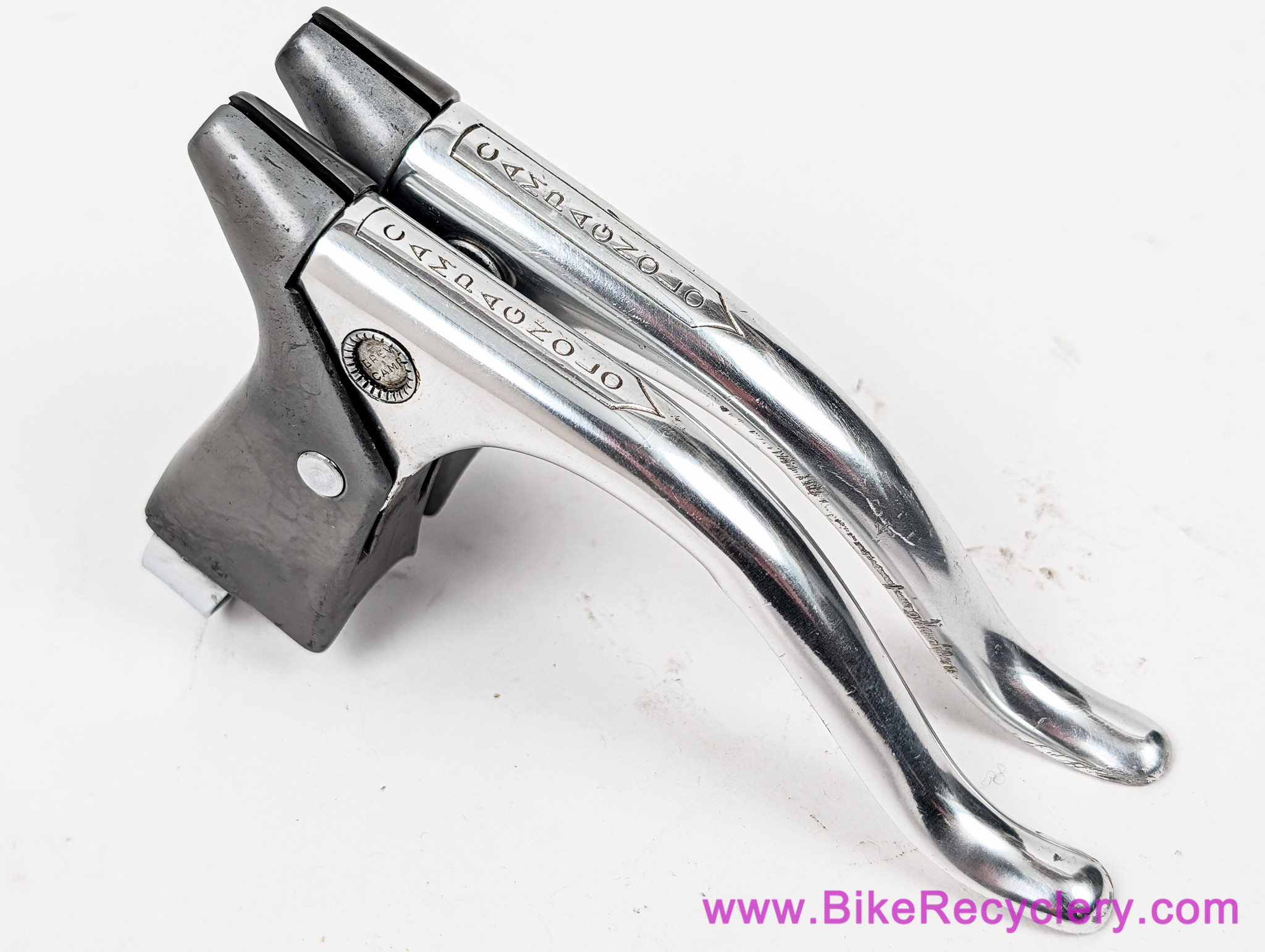 1st Gen Campagnolo Nuovo Record Brake Levers: Round Hole - Long Reach - #2030 (EXC)